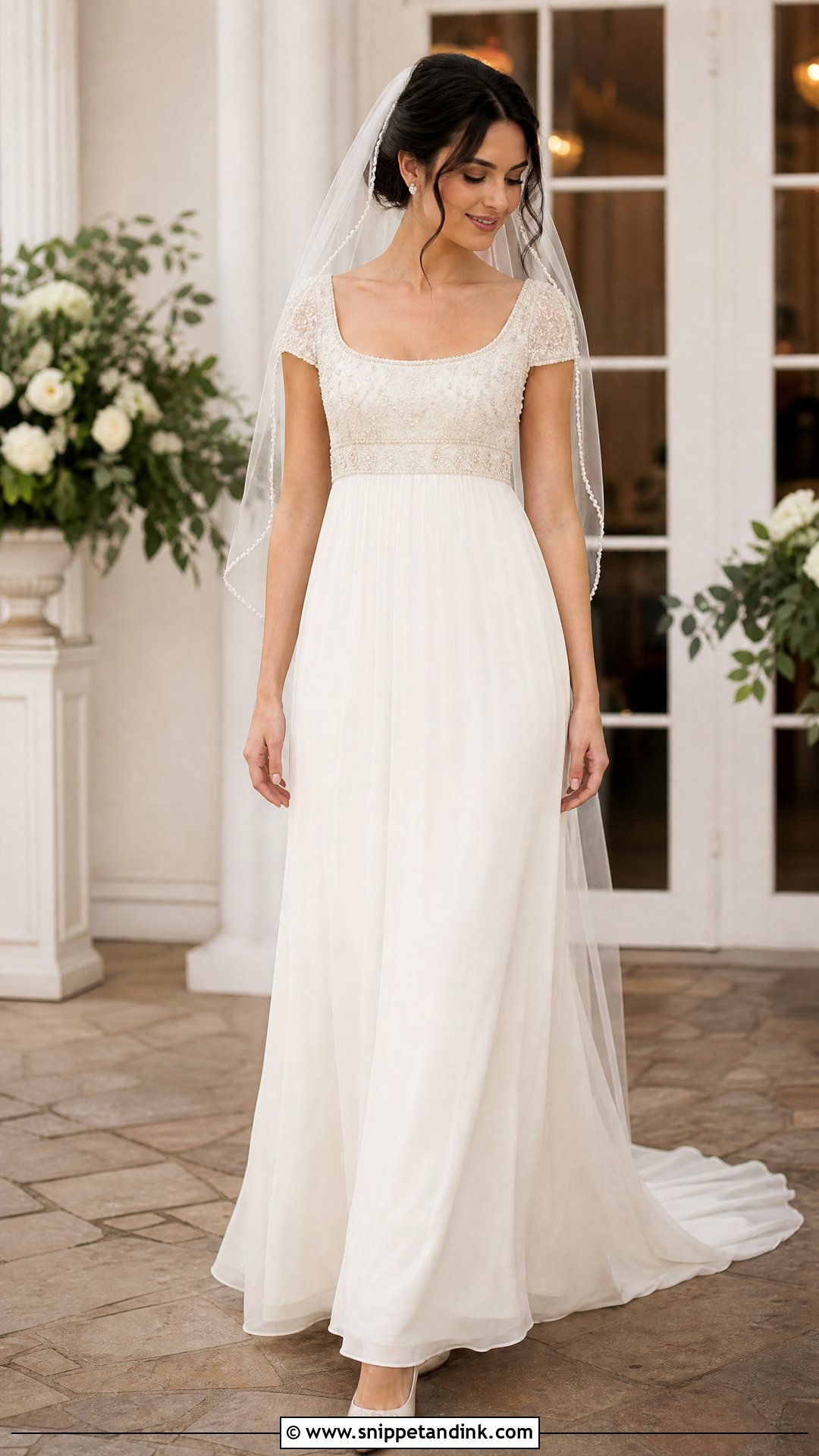 Beaded Regency Wedding Dress - Snippet and Ink - 20 Regency Inspired Wedding Dress Ideas