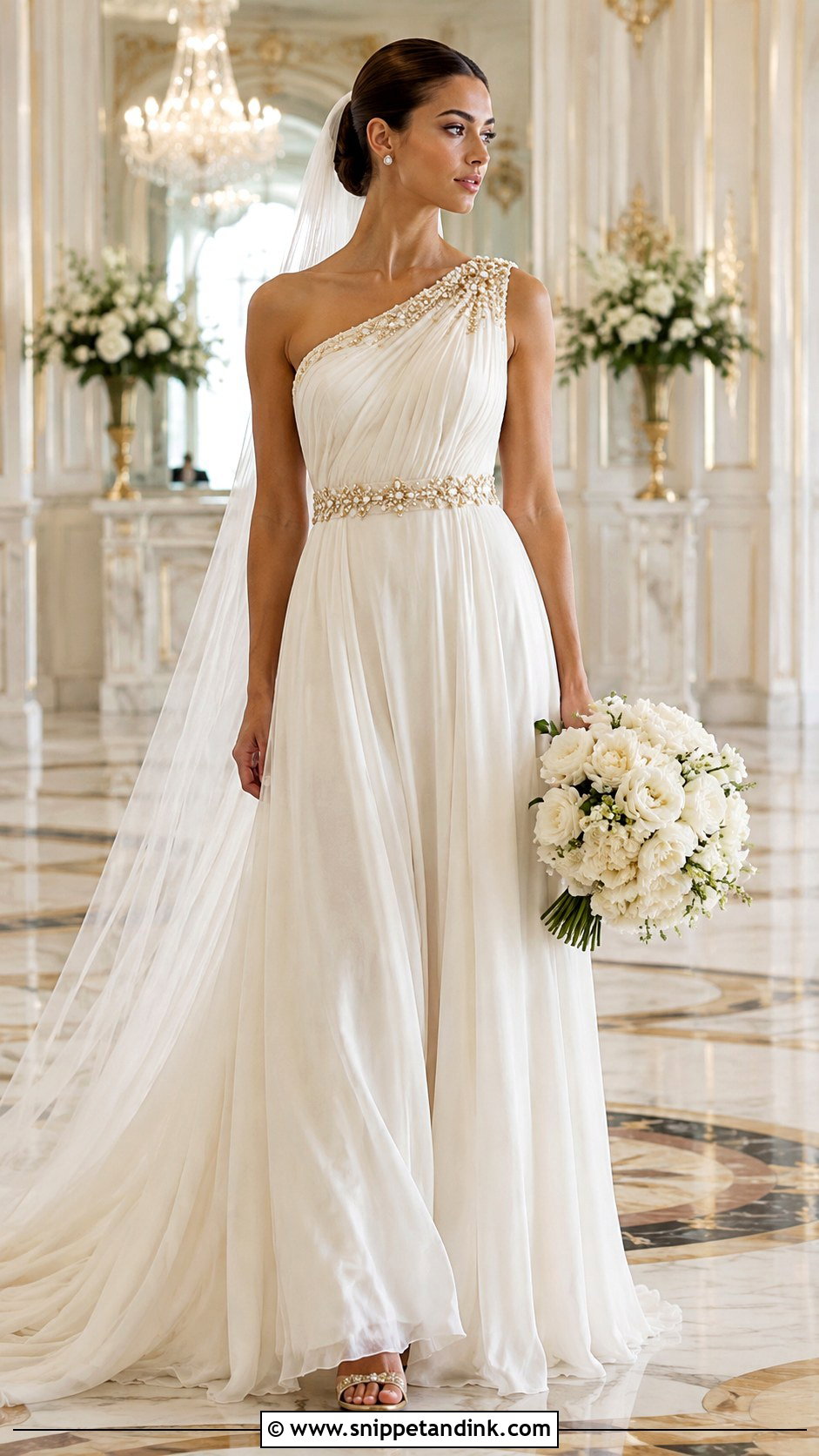Beaded Roman Wedding Dress - Snippet and Ink - 20 Roman Wedding Dress Ideas