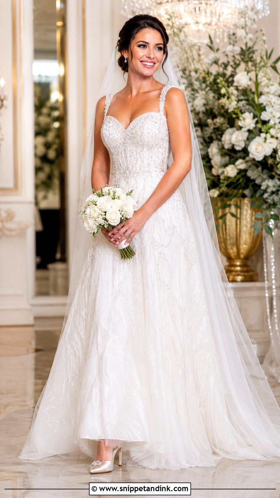 Beaded Royal Wedding Dress - Snippet and Ink - 25 Royalty Wedding Dress Ideas