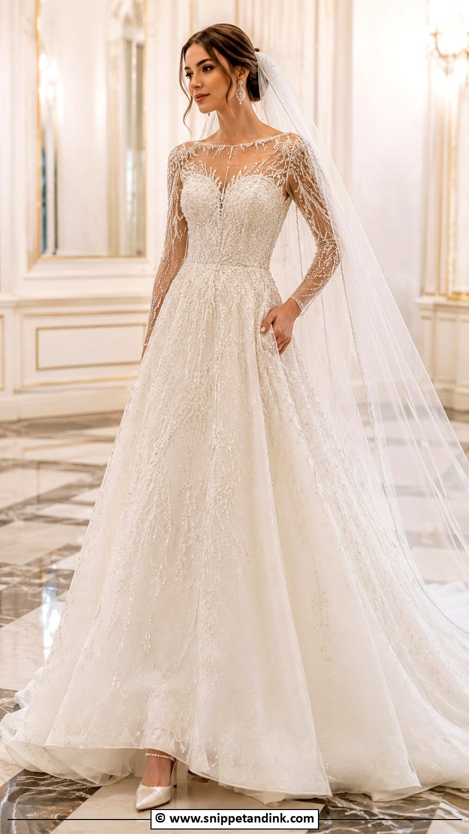 Beaded Royal Wedding Dress - Snippet and Ink - 35 Royal Wedding Dress Ideas