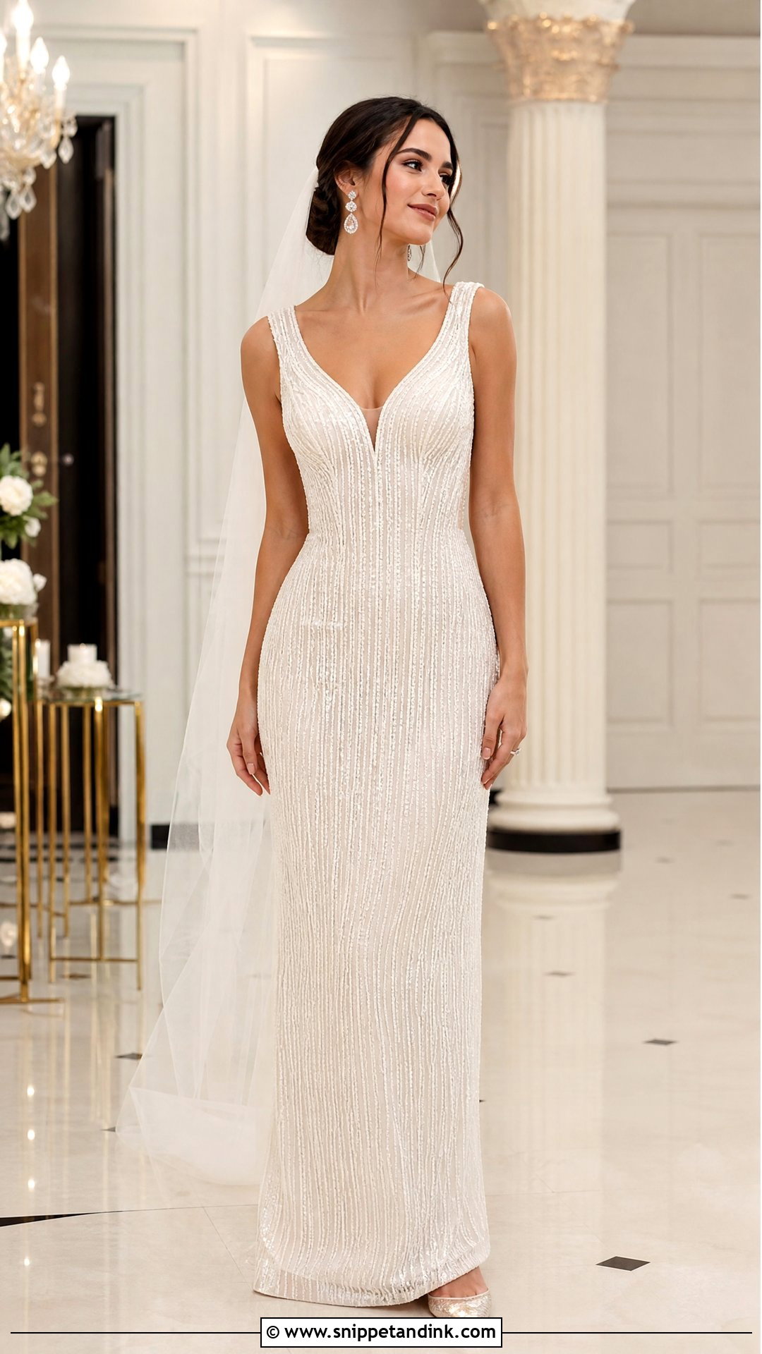 Beaded Sheath Wedding Dress - Snippet and Ink - 20 Wedding Dress Without Sleeves