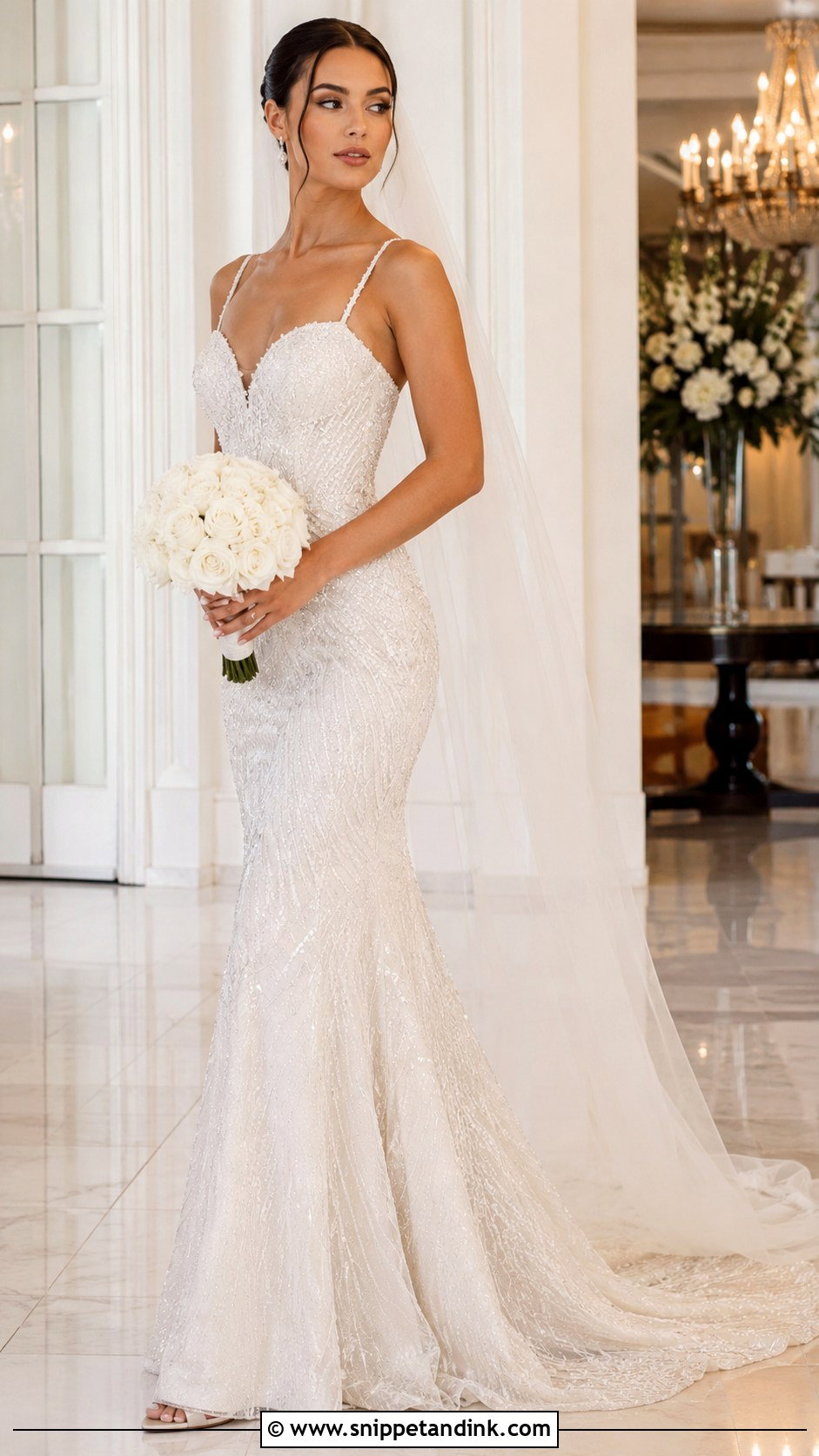 Beaded Siren Wedding Dress - Snippet and Ink - 30 Siren Wedding Dress Ideas