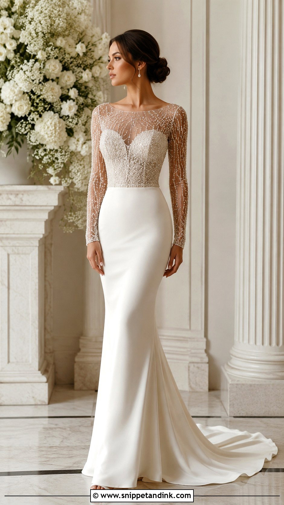 Beaded Sleeve Wedding Dress - Snippet and Ink - 30 Wedding Dresses Sleeves