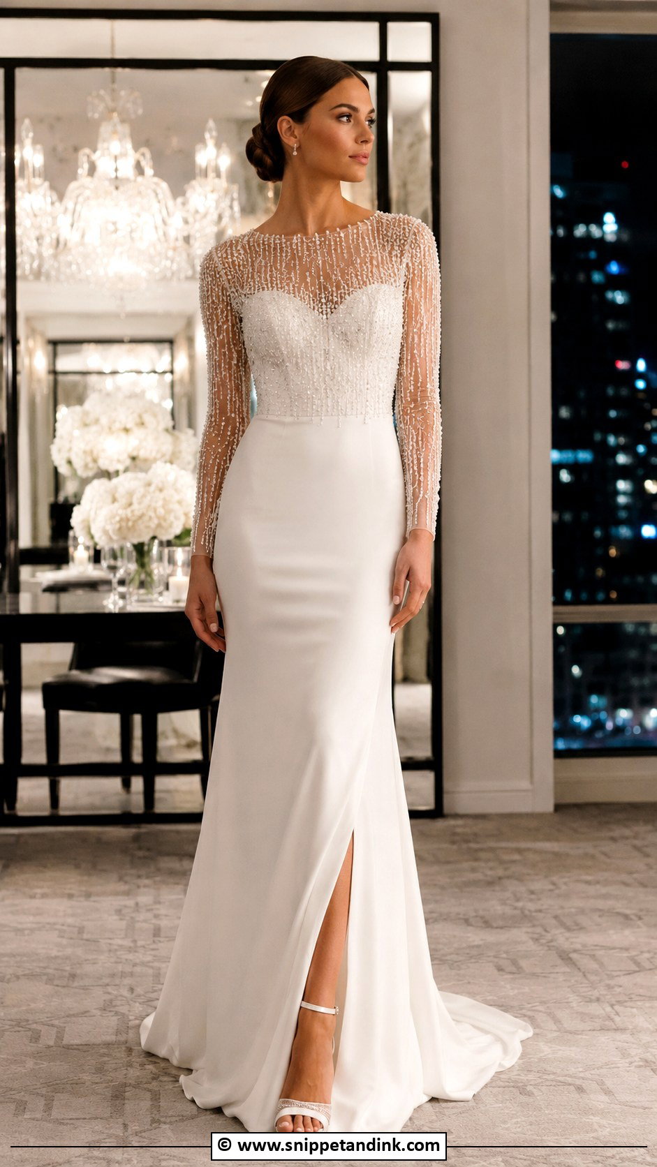 Beaded Sleeve Wedding Gown - Snippet and Ink - 30 Wedding Gowns with Sleeves
