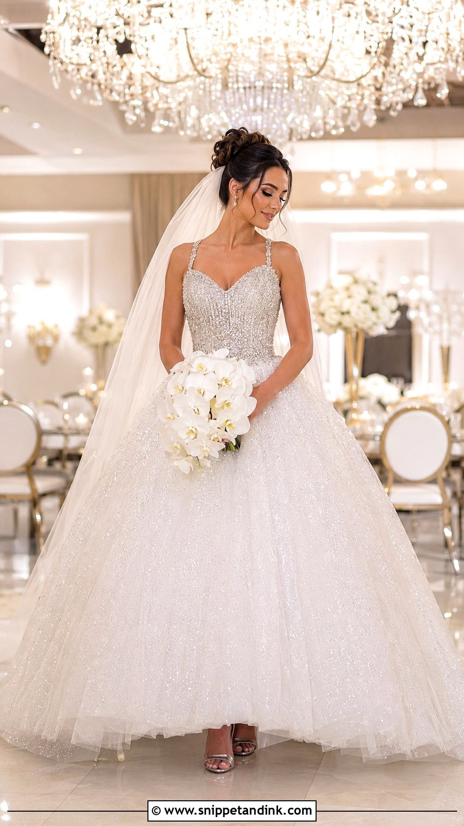 Beaded Sparkle Princess Wedding Dress - Snippet and Ink - 20 Gorgeous Wedding Dress Princesses Ideas