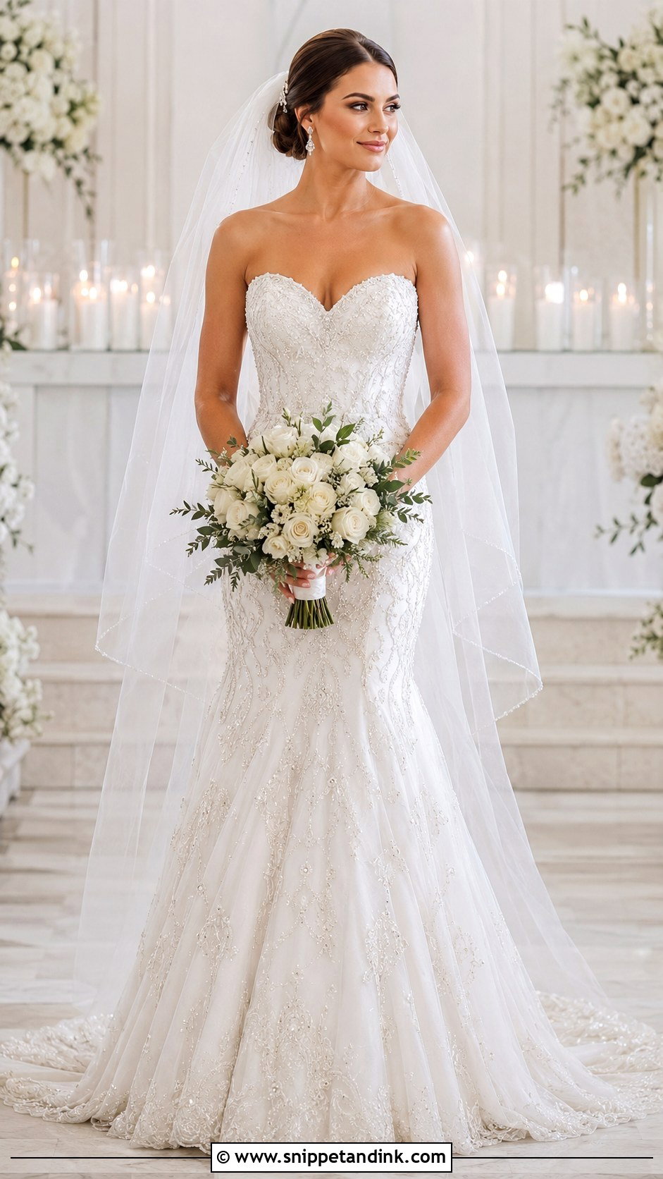 Beaded Strapless Wedding Dress - Snippet and Ink - 25 Beaded Wedding Dresses