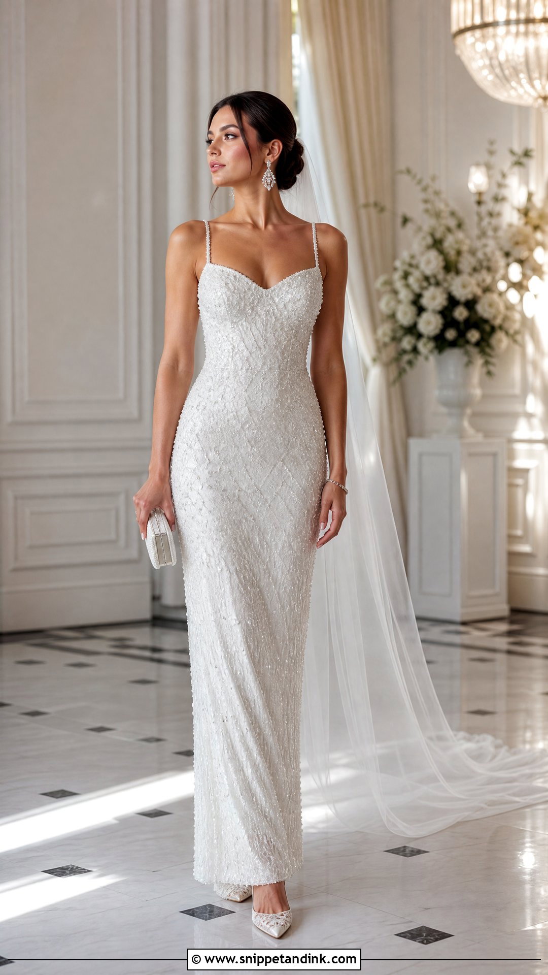 Beaded Strappy Wedding Dress - Snippet and Ink - 20 Strappy Wedding Dress Ideas