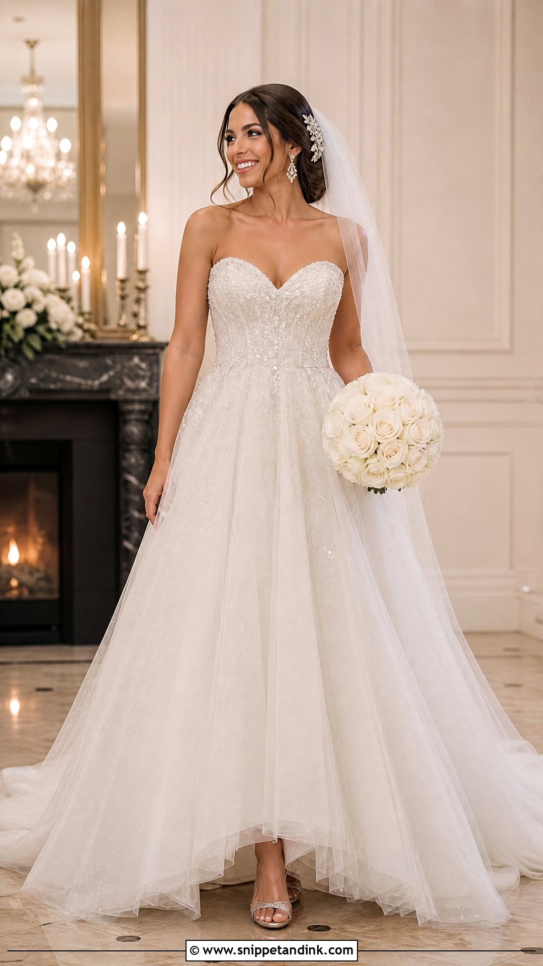 Beaded Sweetheart Neckline A Line Wedding Dress - Snippet and Ink - 20 Sweet Heart Neckline Wedding Dress Aline Ideas