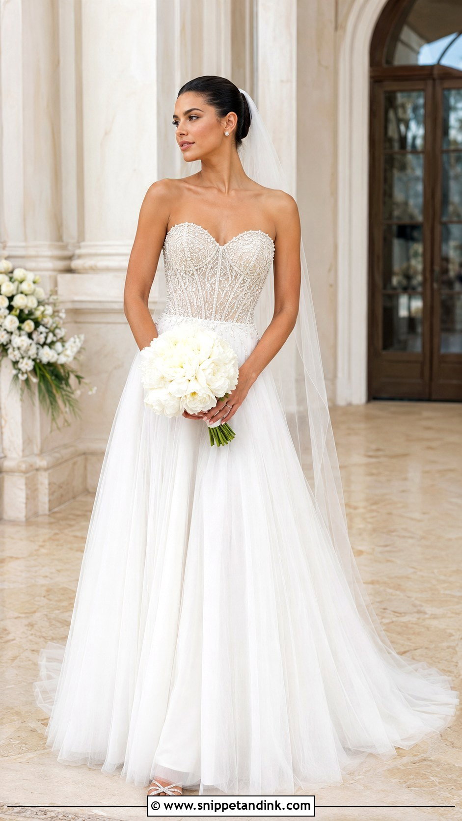 Beaded Sweetheart Neckline Wedding Dress - Snippet and Ink - 20 Wedding Dresses Sweetheart Neckline