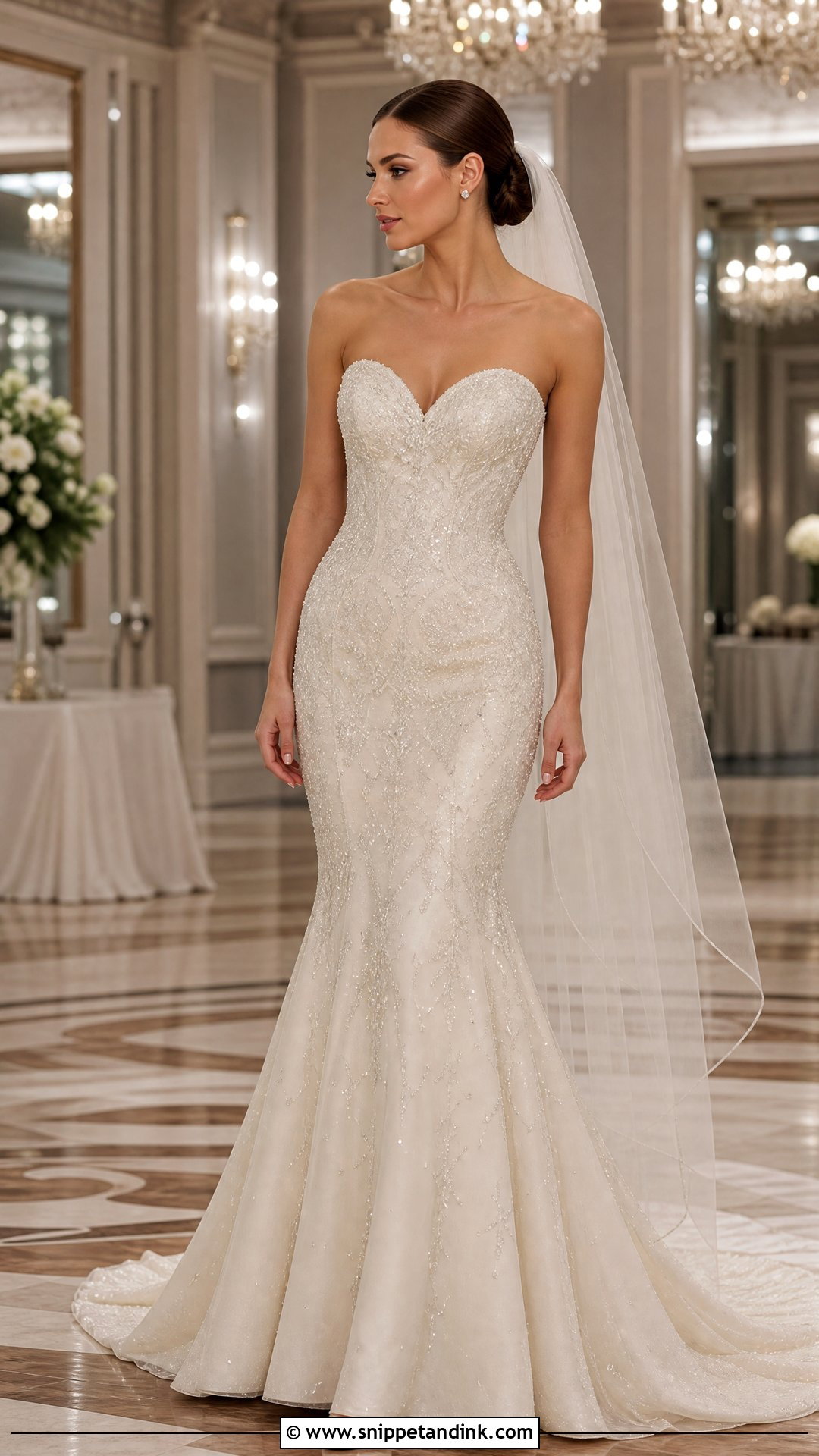 Beaded Sweetheart Wedding Dress - Snippet and Ink - 20 Sweetheart Neck Wedding Dress Ideas