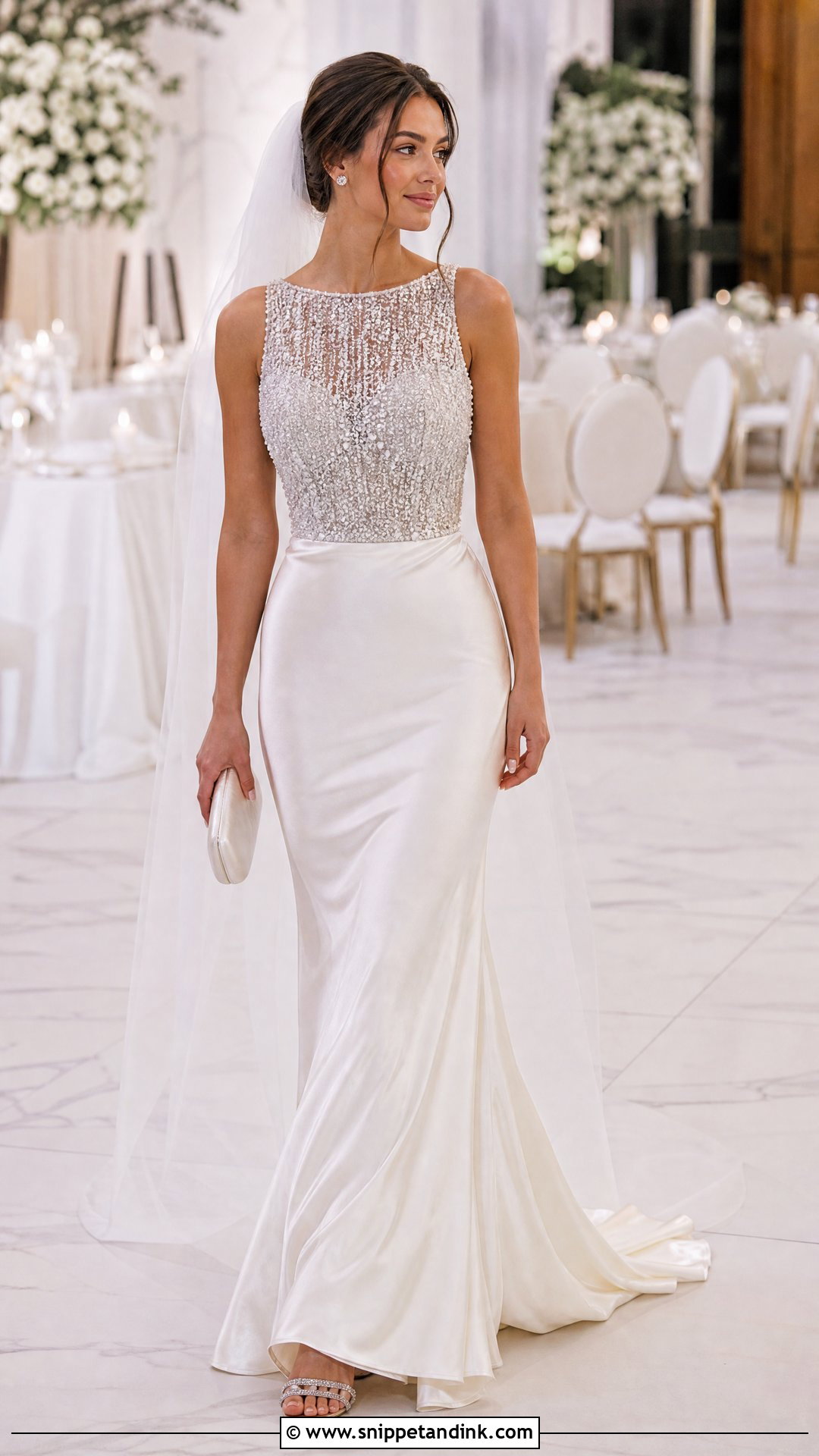 Beaded Top With Satin Wedding Skirt - Snippet and Ink - 20 Wedding Skirt Separate Ideas