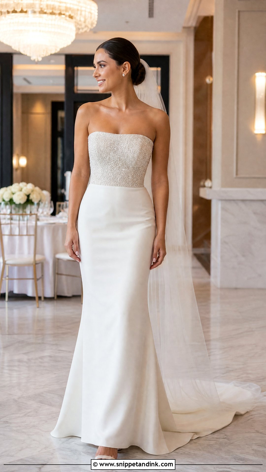 Beaded Tube Top Wedding Dress - Snippet and Ink - 20 Tube Top Wedding Dress Ideas