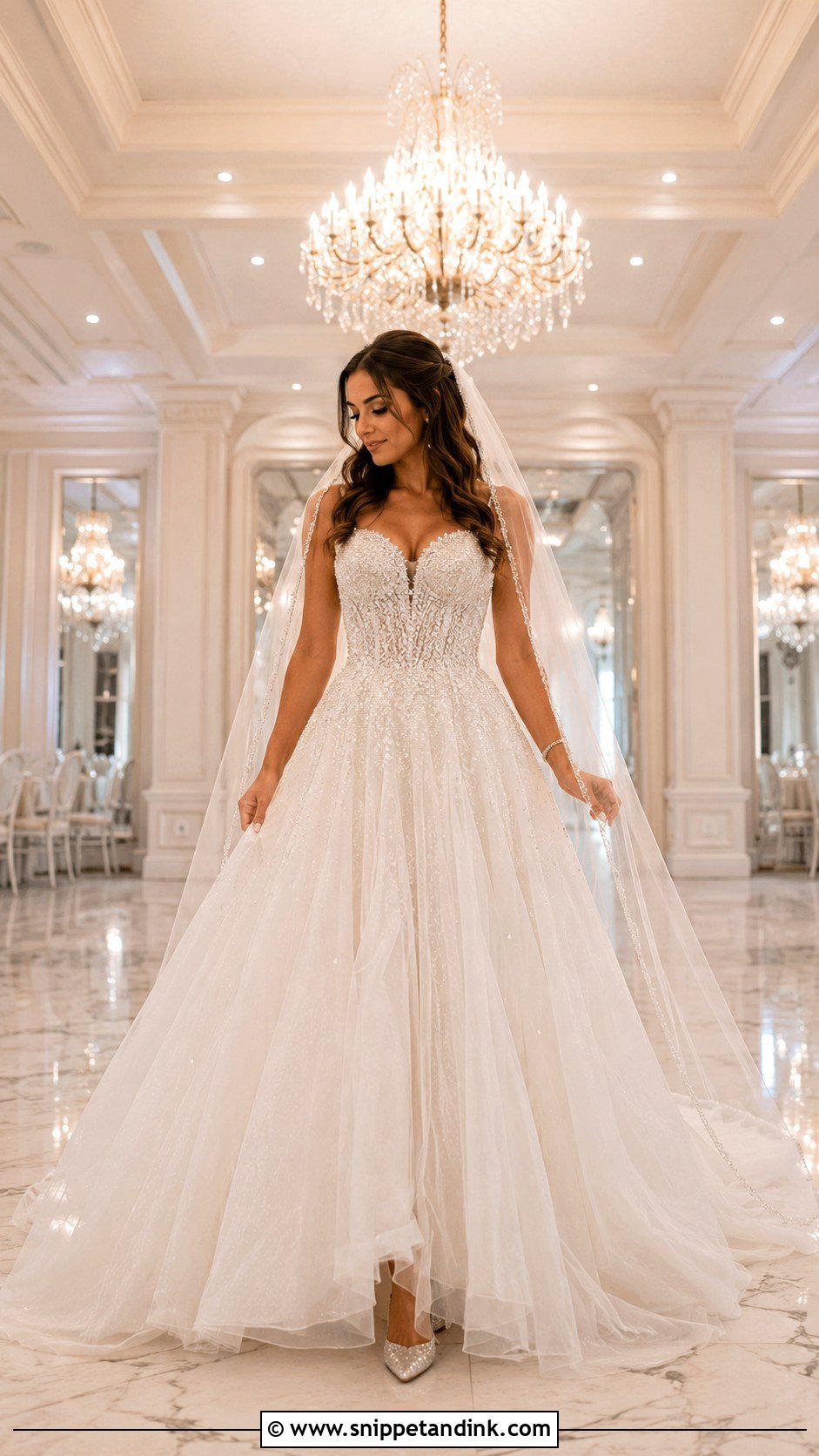 Beaded Tulle Princess Wedding Dress - Snippet and Ink - 20 Grand Wedding Dress Ideas
