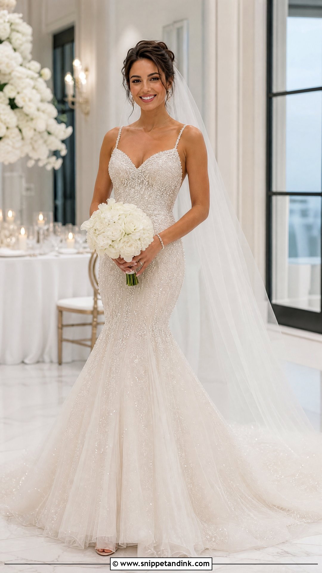 Beaded Tulle Wedding Dress - Snippet and Ink - 20 Tulle Wedding Dresses