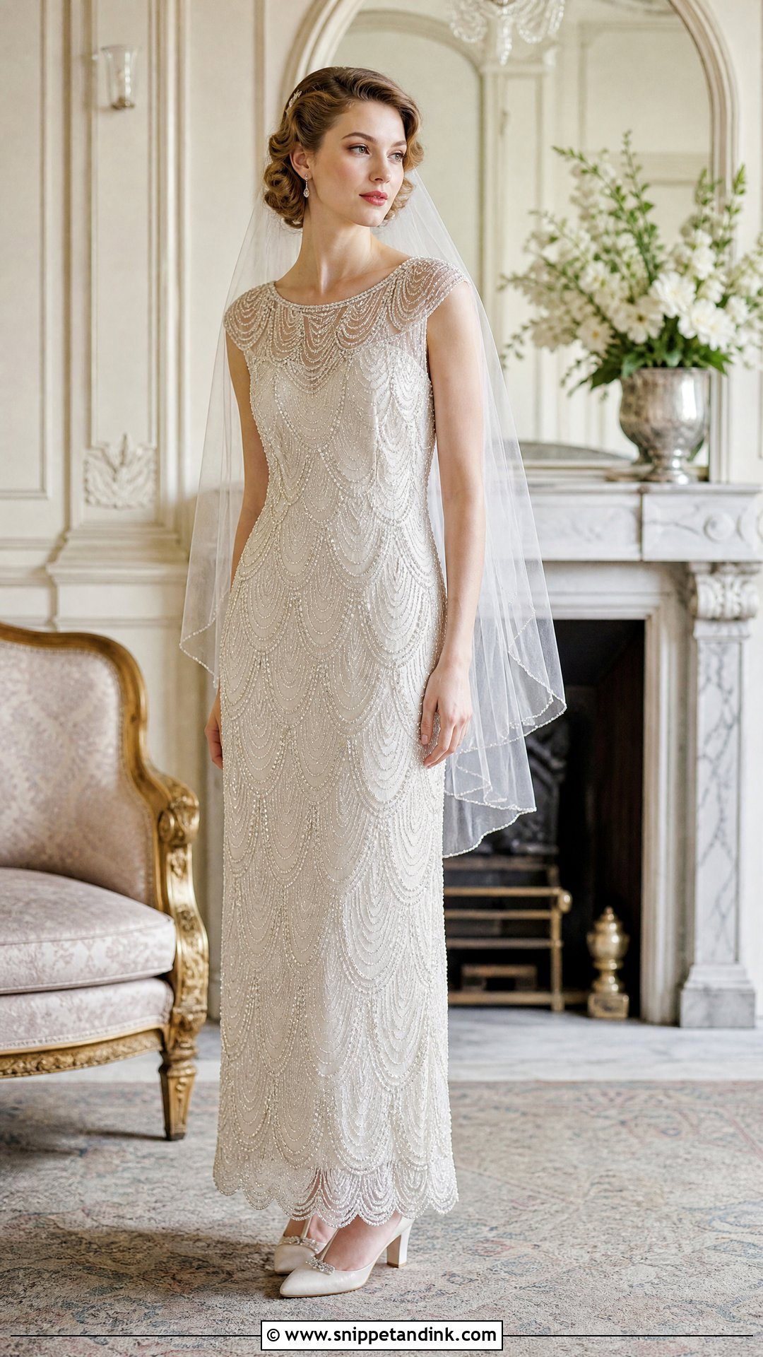 Beaded Vintage Wedding Dress - Snippet and Ink - 25 Beaded Wedding Gowns