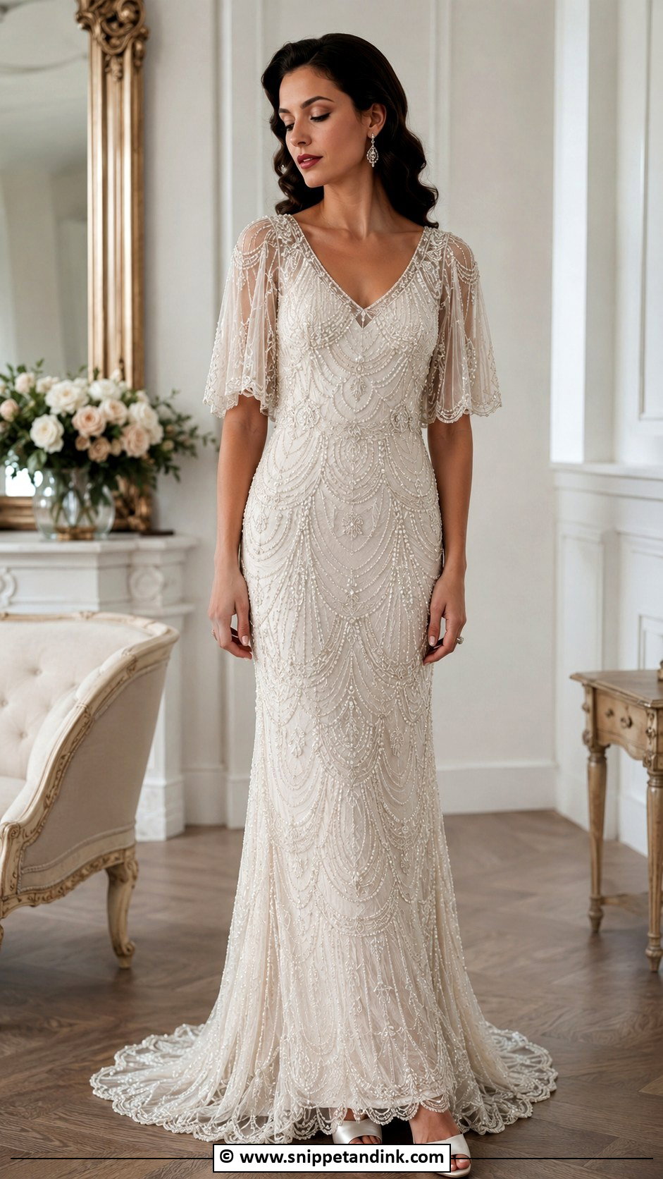 Beaded Vintage Wedding Dress - Snippet and Ink - 30 Beaded Wedding Dress Ideas