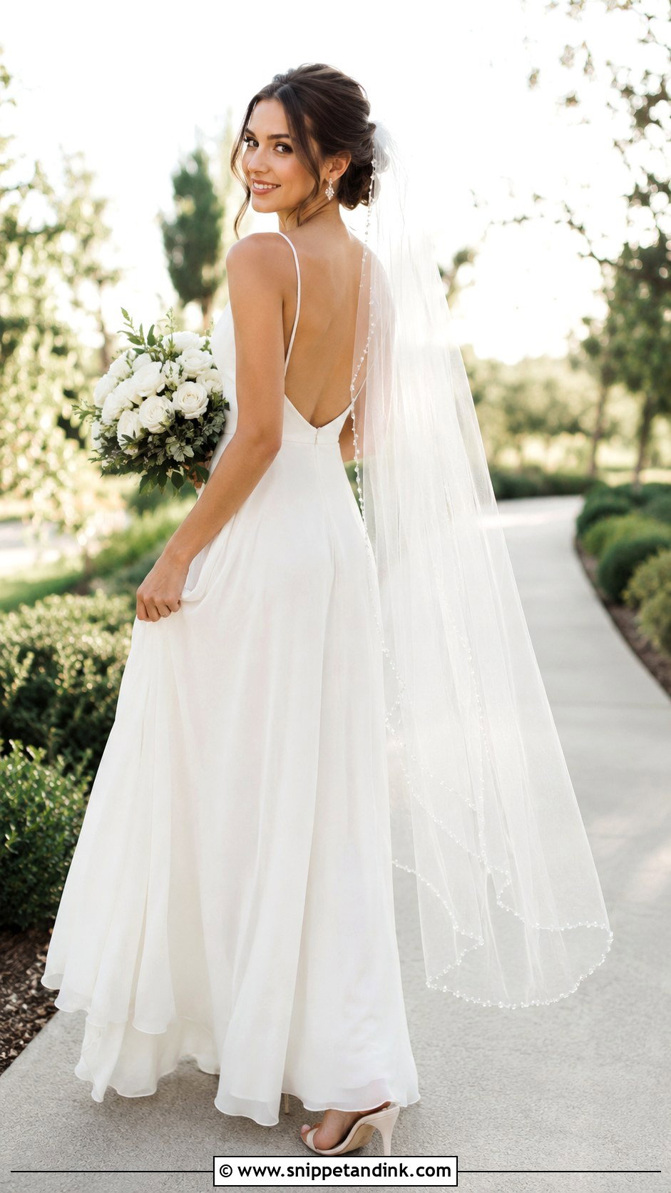 Beaded Waltz Length Veil - Snippet and Ink - 25 Beaded Veil Ideas