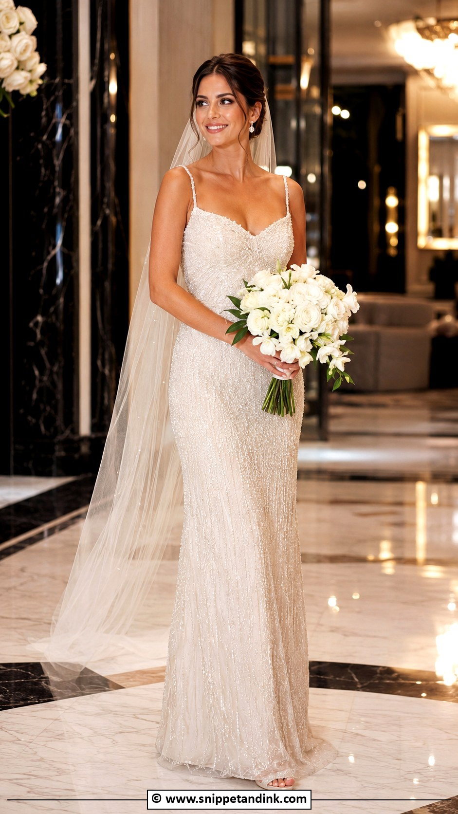Beaded Wedding Dress - Snippet and Ink - 30 Bridal Dress Fashion Ideas