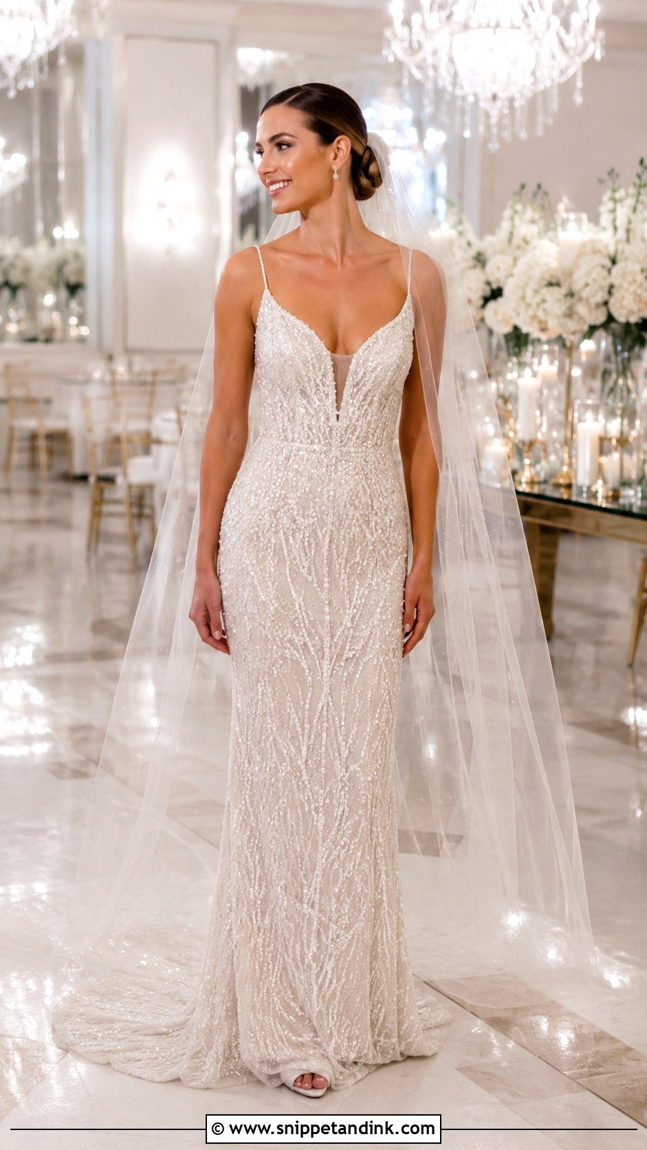 Beaded Wedding Dress - Snippet and Ink - 30 Wedding Dress Design Ideas