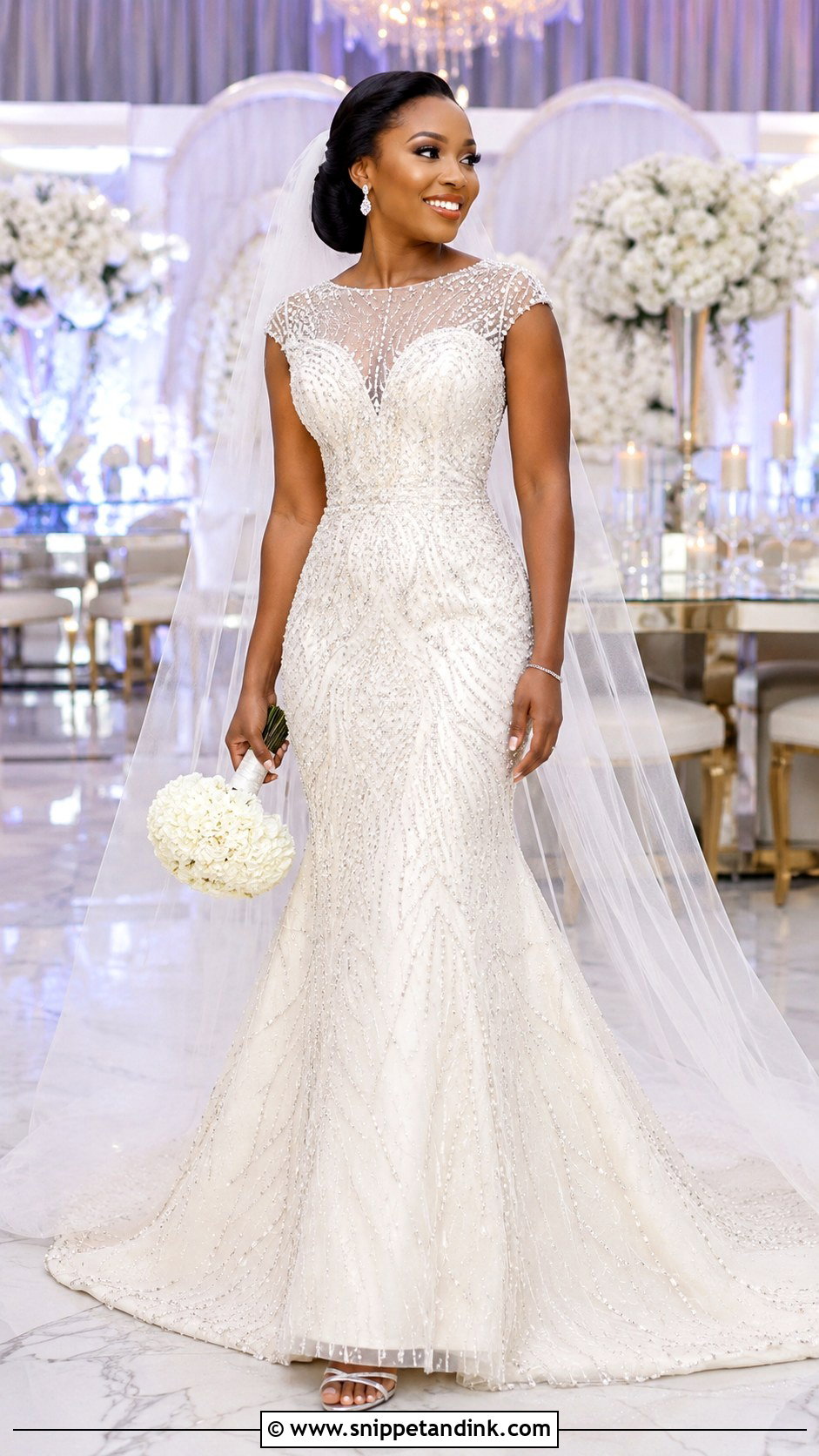 Beaded Wedding Dress - Snippet and Ink - 20 Best Lady Wedding Dresses in Nigeria