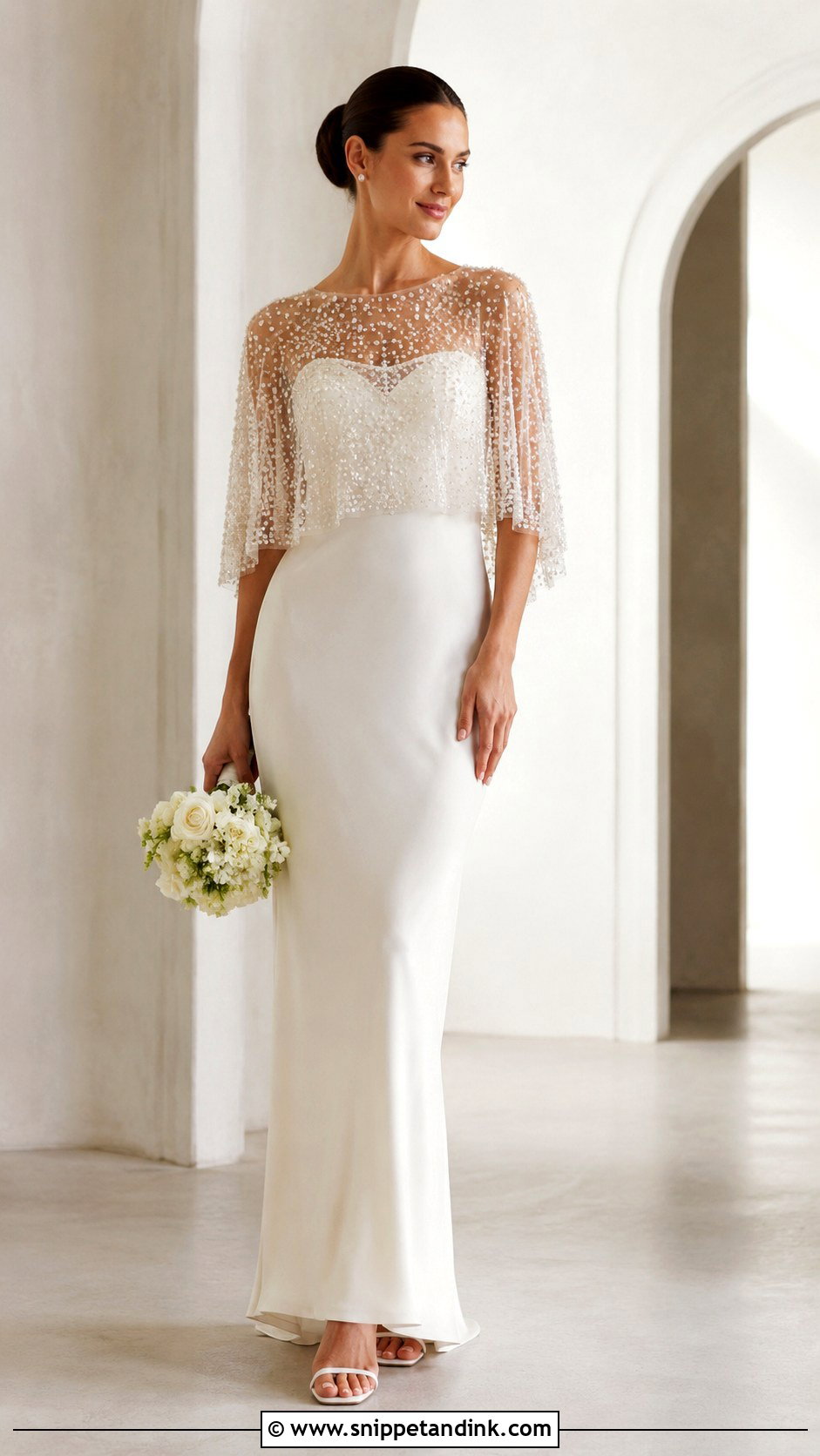 Beaded Wedding Dress Topper - Snippet and Ink - 30 Wedding Dress Topper Ideas
