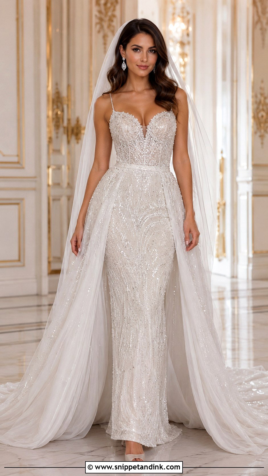 Beaded Wedding Dress With Overskirt - Snippet and Ink - 25 Wedding Dress with Overskirt Ideas