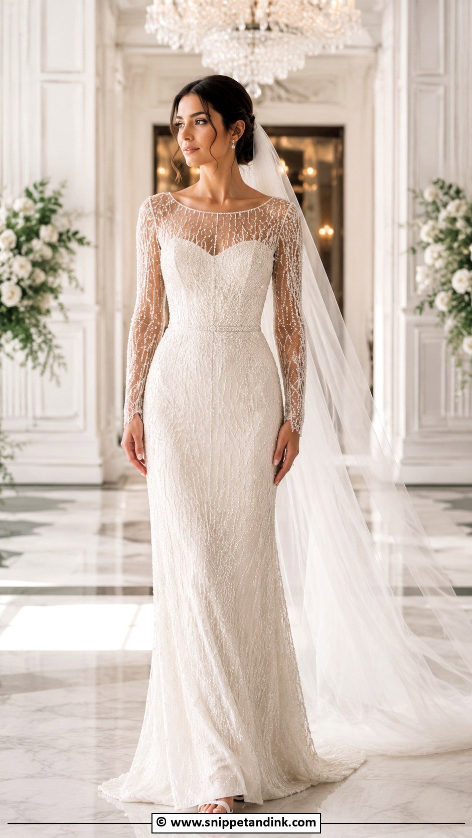 Beaded Wedding Dress With Sleeves - Snippet and Ink - 35 Wedding Dress with Sleeves