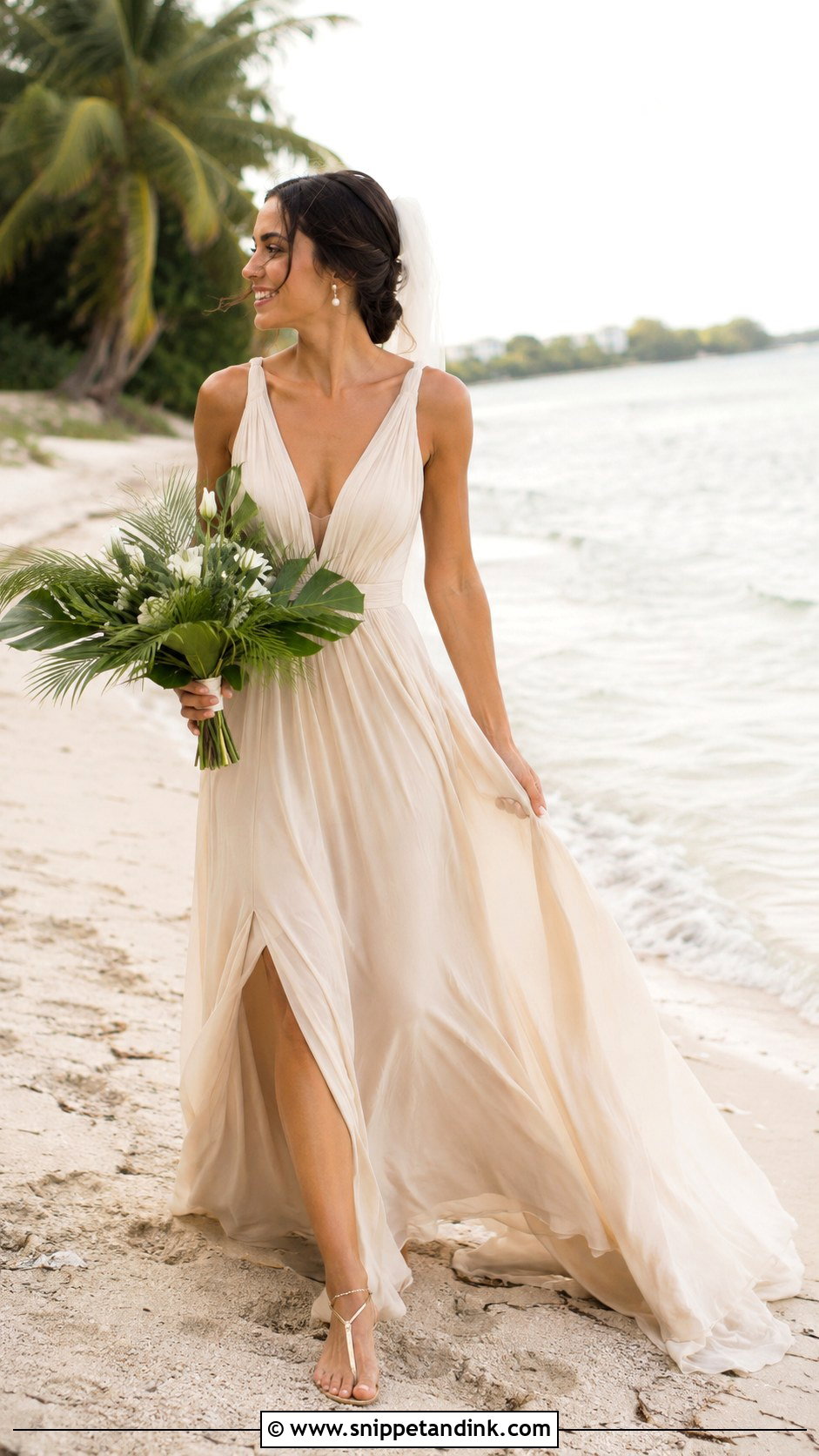 Beige Beach Bridal Dress - Snippet and Ink - 20 Beige Bridal Dress Ideas