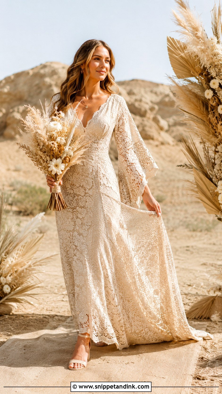 Beige Boho Wedding Dress - Snippet and Ink - 30 Beige Wedding Dress Ideas