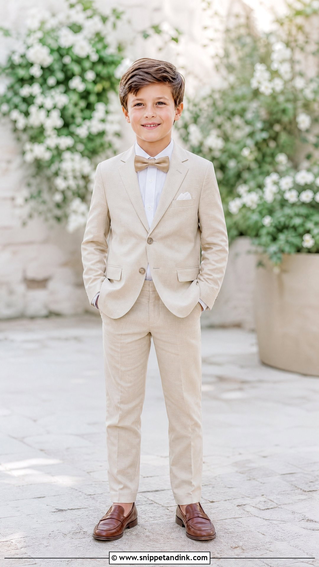 Beige Linen Page Boy Suit - Snippet and Ink - 20 Paige Boys Wedding Outfits