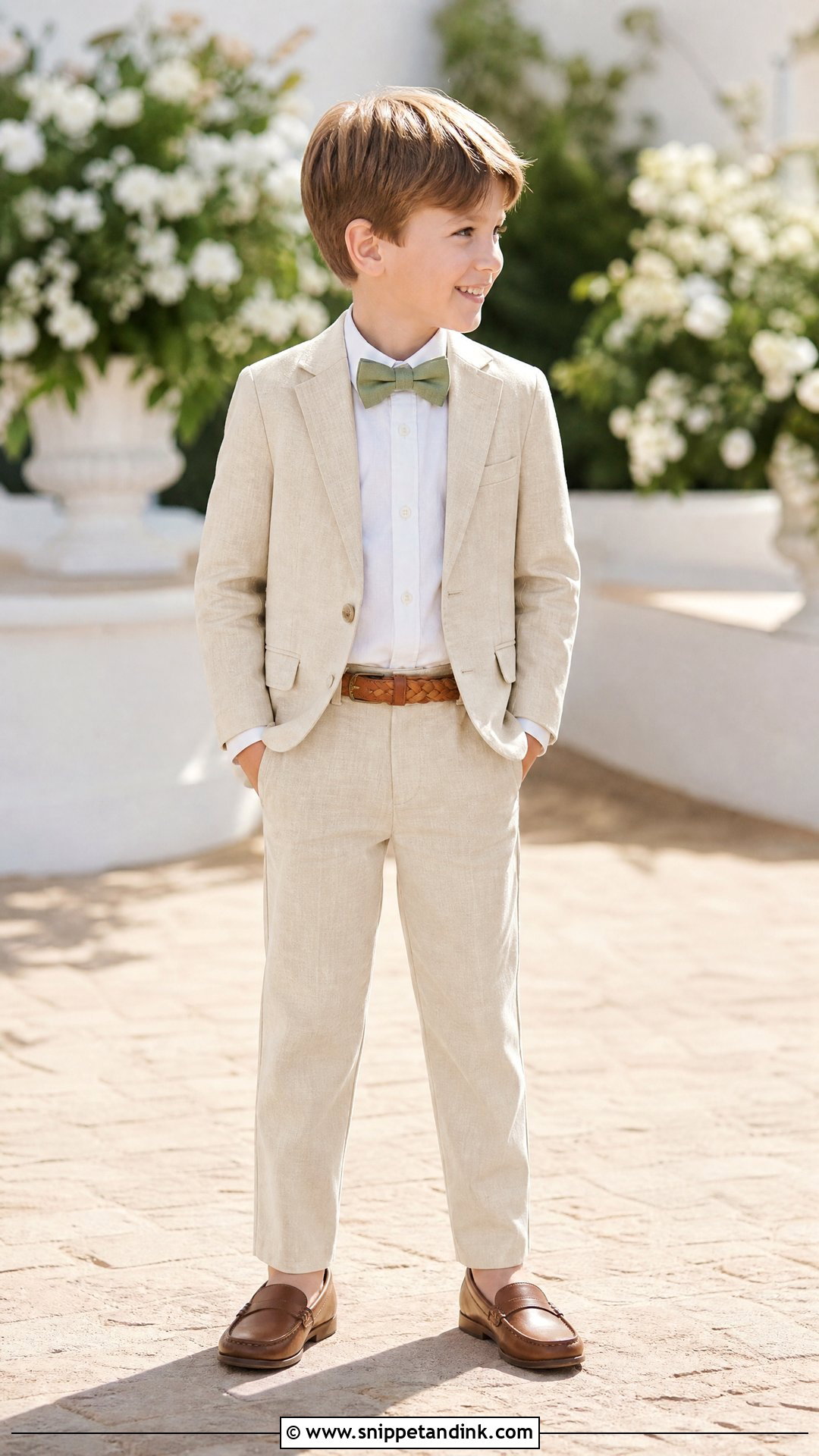 Beige Linen Page Boy Suit - Snippet and Ink - 20 Page Boys Ideas