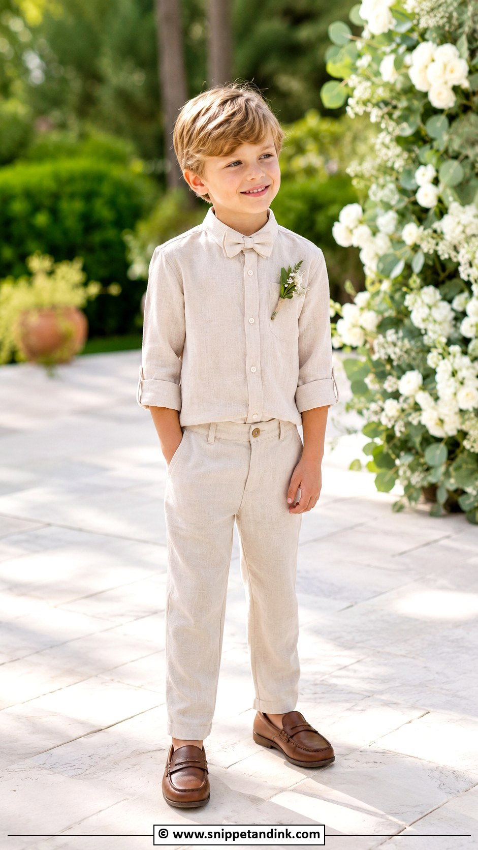 Beige Linen Ring Bearer Outfit - Snippet and Ink - 35 Ring Bearer Outfit Ideas