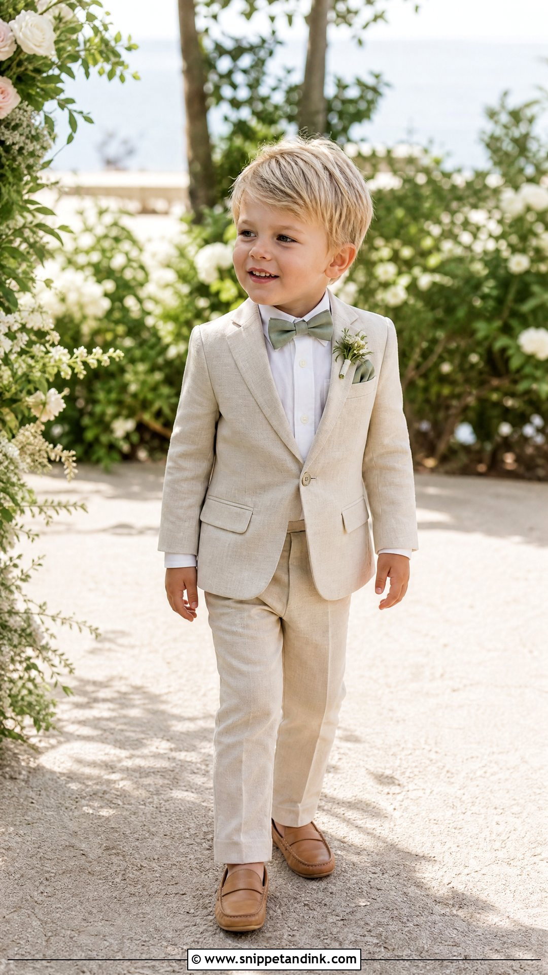 Beige Linen Toddler Ring Bearer Outfit - Snippet and Ink - 20 Toddler Ring Bearer Outfit Ideas