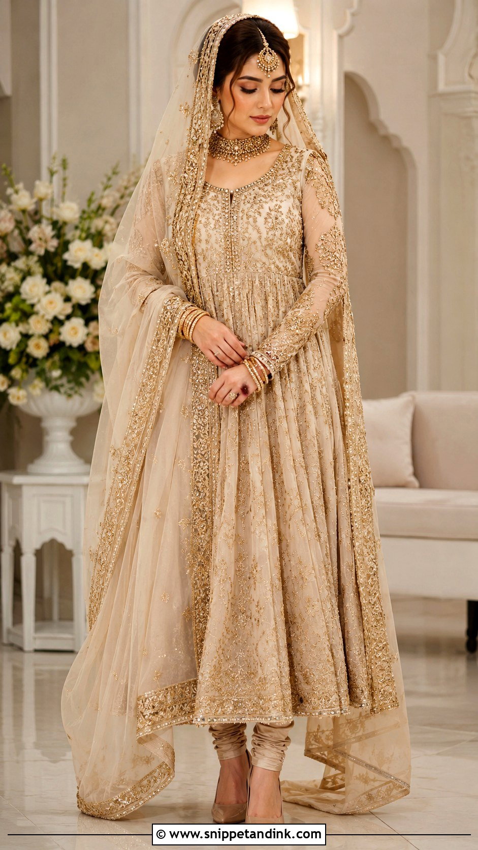 Beige Nikah Anarkali Dress - Snippet and Ink - 25 Nikah Dress Pakistani Brides Ideas