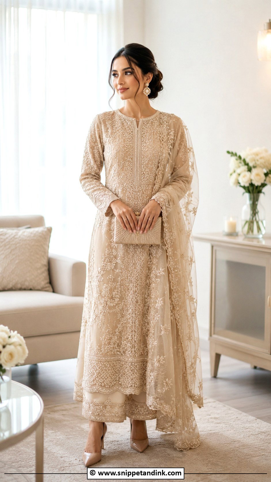 Beige Nikah Maxi Dress - Snippet and Ink - 35 Nikah Dress Ideas