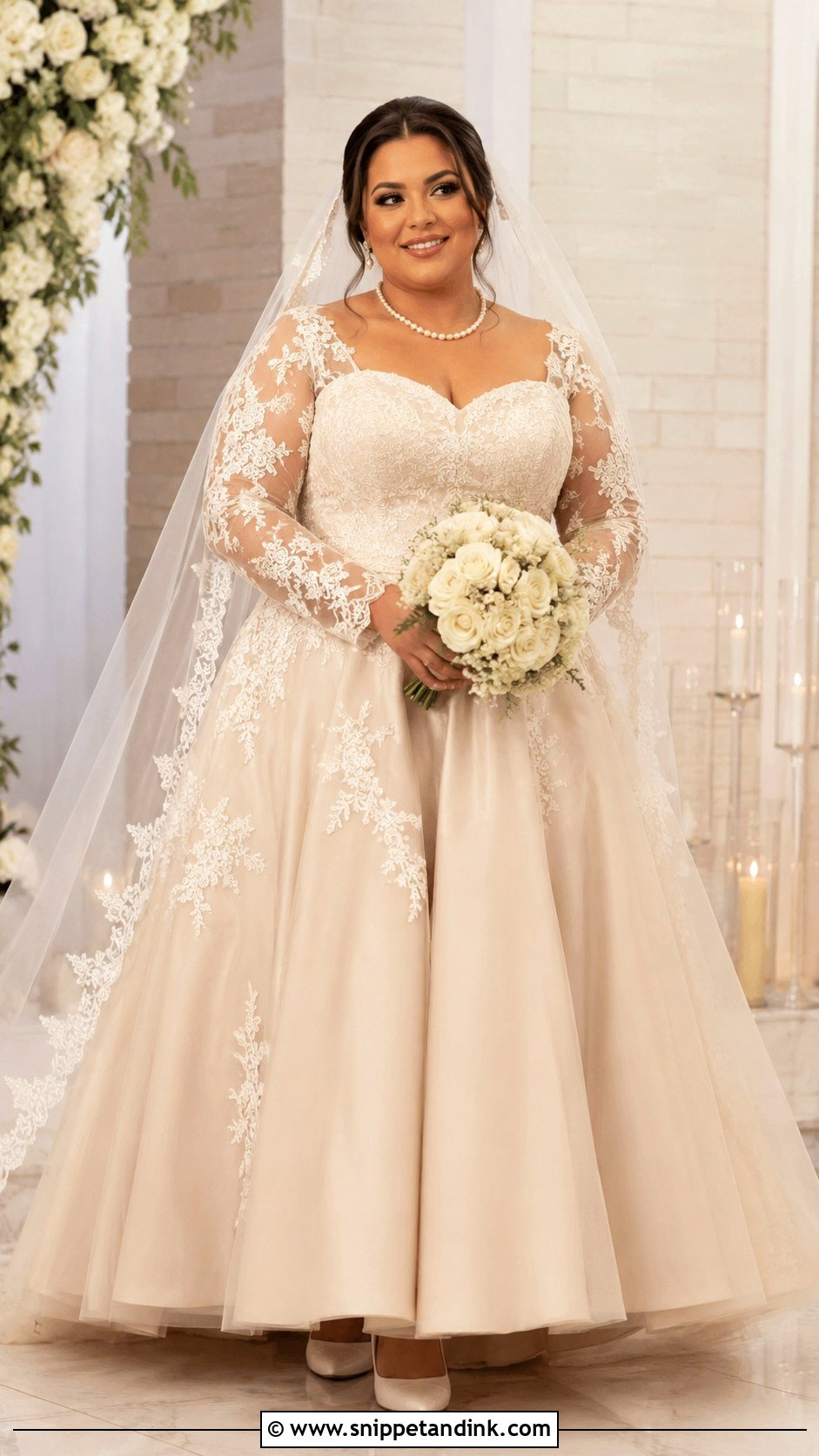 Beige Plus Size Wedding Dress - Snippet and Ink - 30 Beige Wedding Dress Ideas