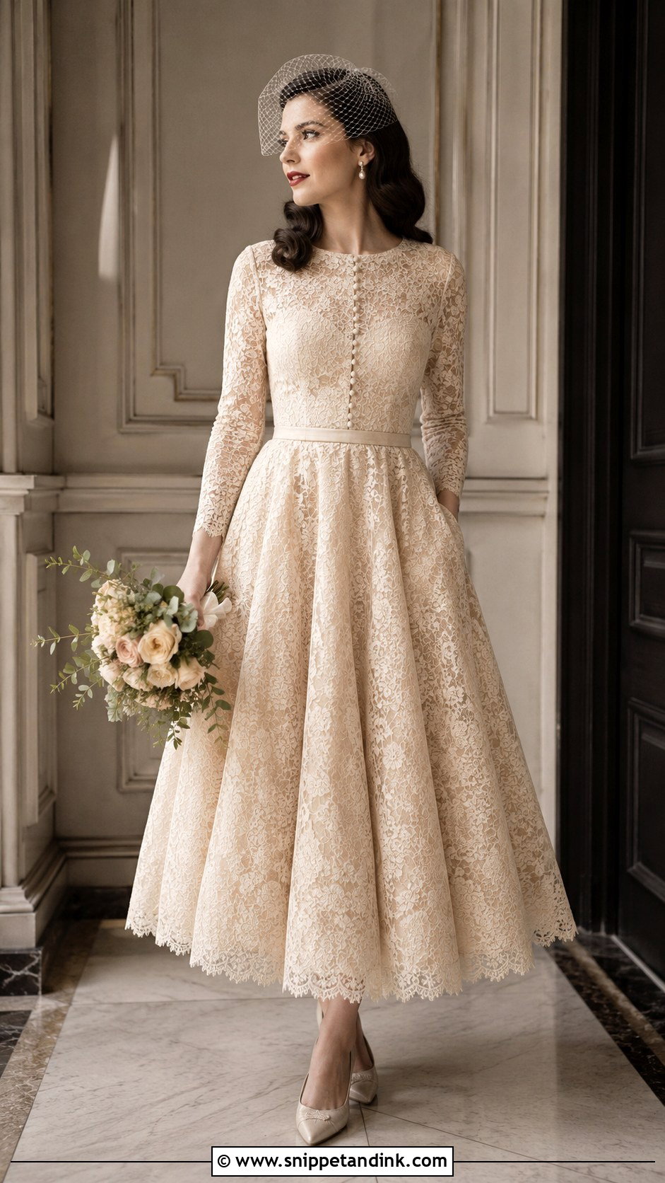 Beige Vintage Wedding Dress - Snippet and Ink - 30 Beige Wedding Dress Ideas
