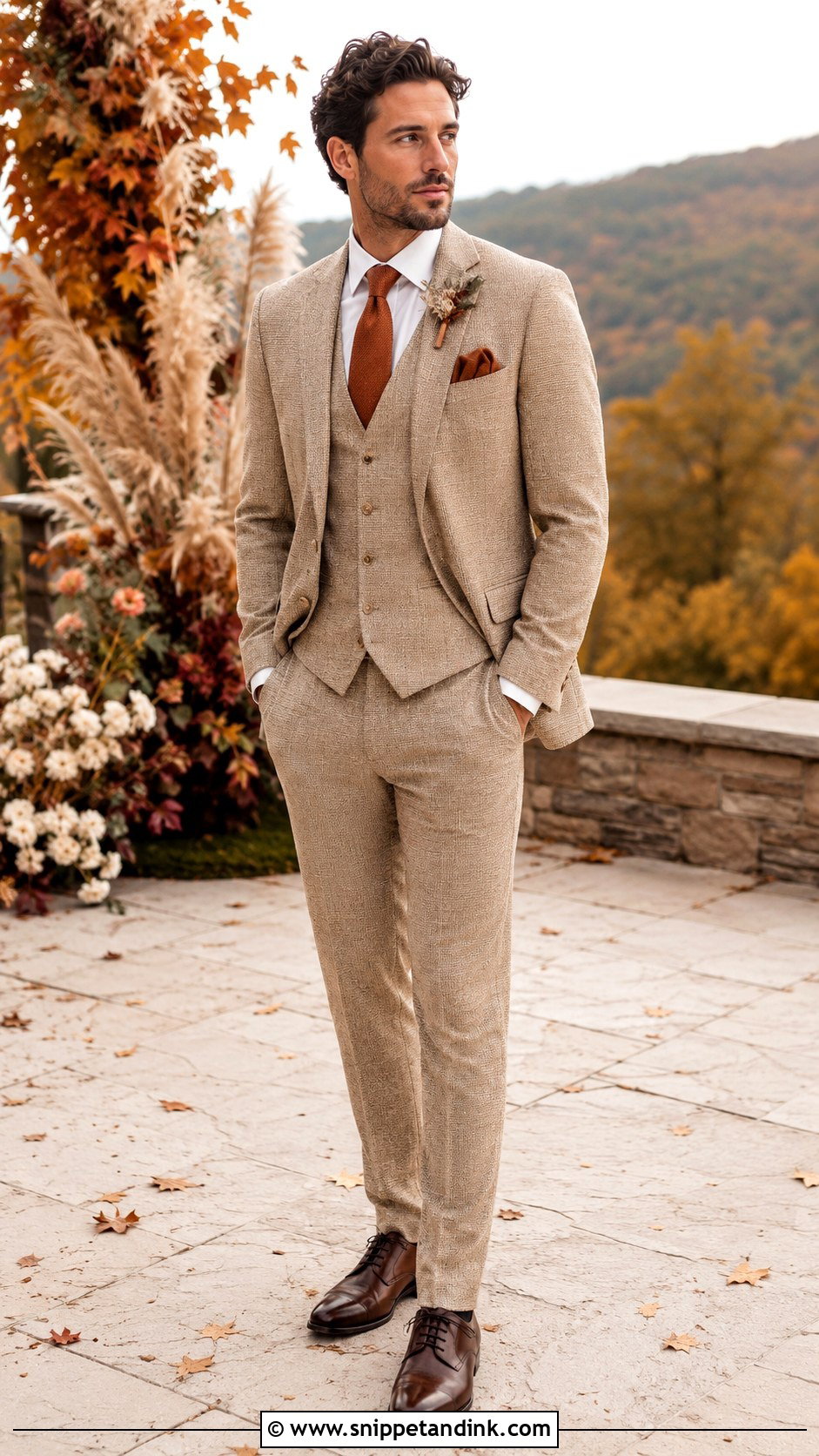 Beige Wedding Suit For Fall Wedding - Snippet and Ink - 25 Beige Wedding Suit Ideas