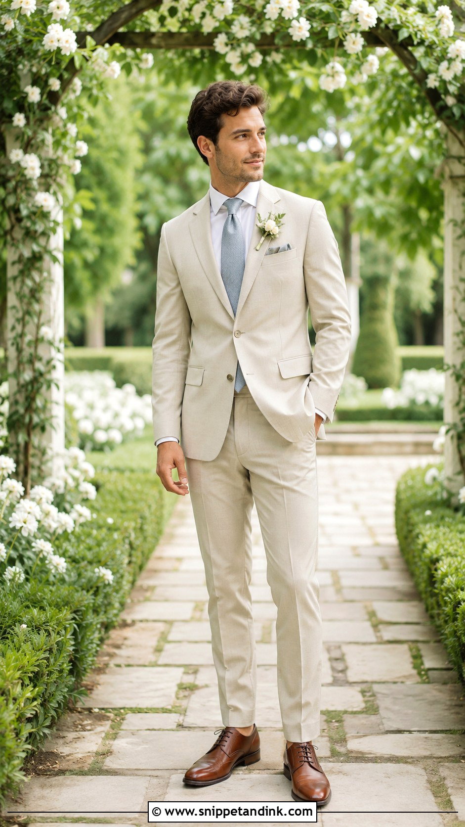 Beige Wedding Suit For Garden Wedding - Snippet and Ink - 25 Beige Wedding Suit Ideas