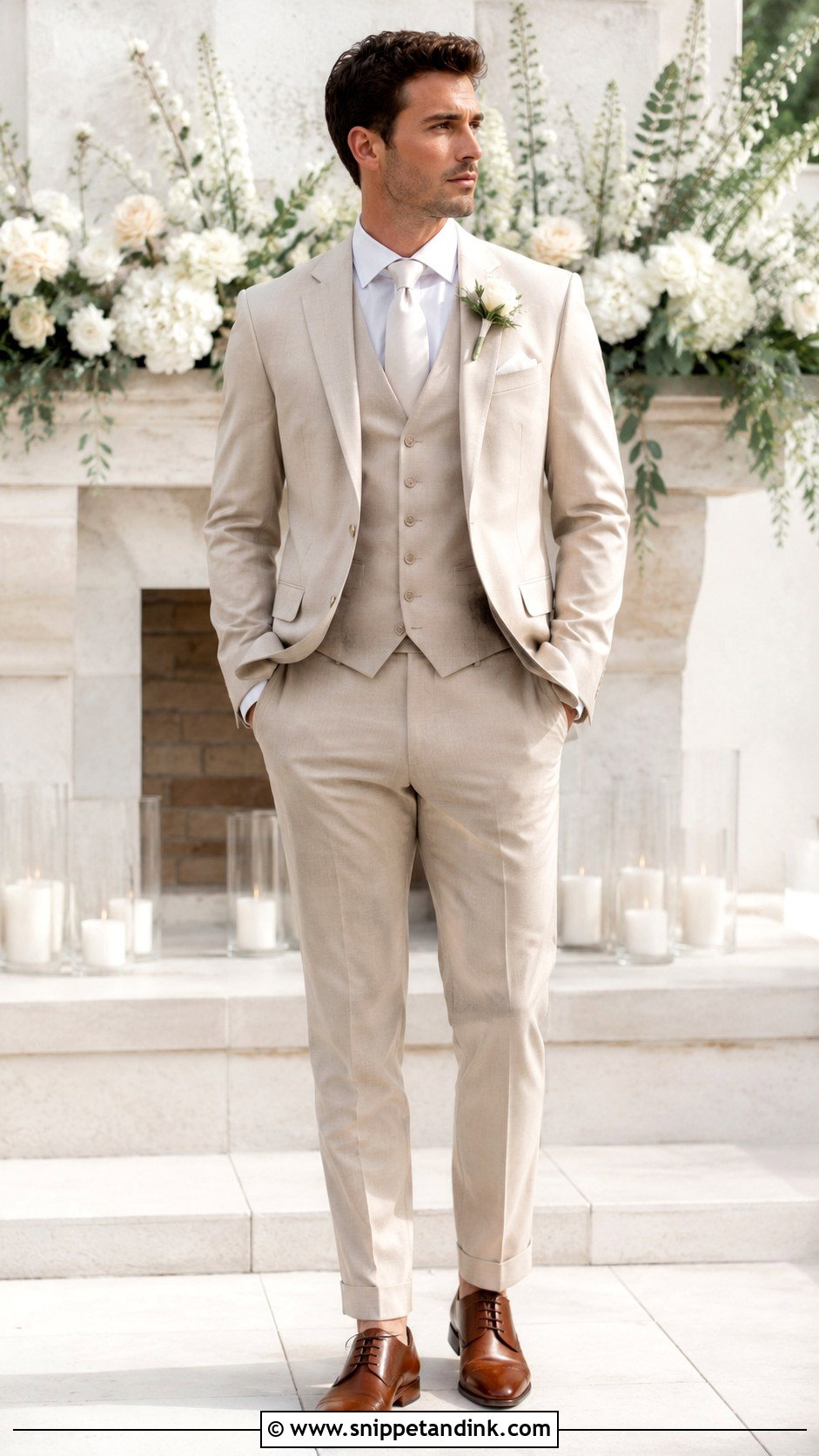 Beige Wedding Suit For Groom - Snippet and Ink - 25 Beige Wedding Suit Ideas