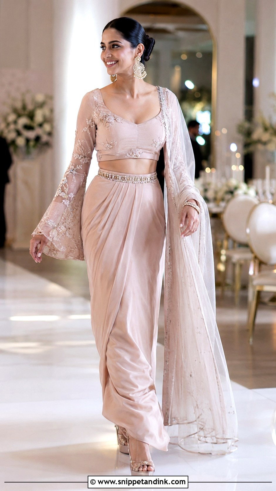 Bell Sleeve Bridal Blouse - Snippet and Ink - 20 Bridal Blouse Sleeve Designs