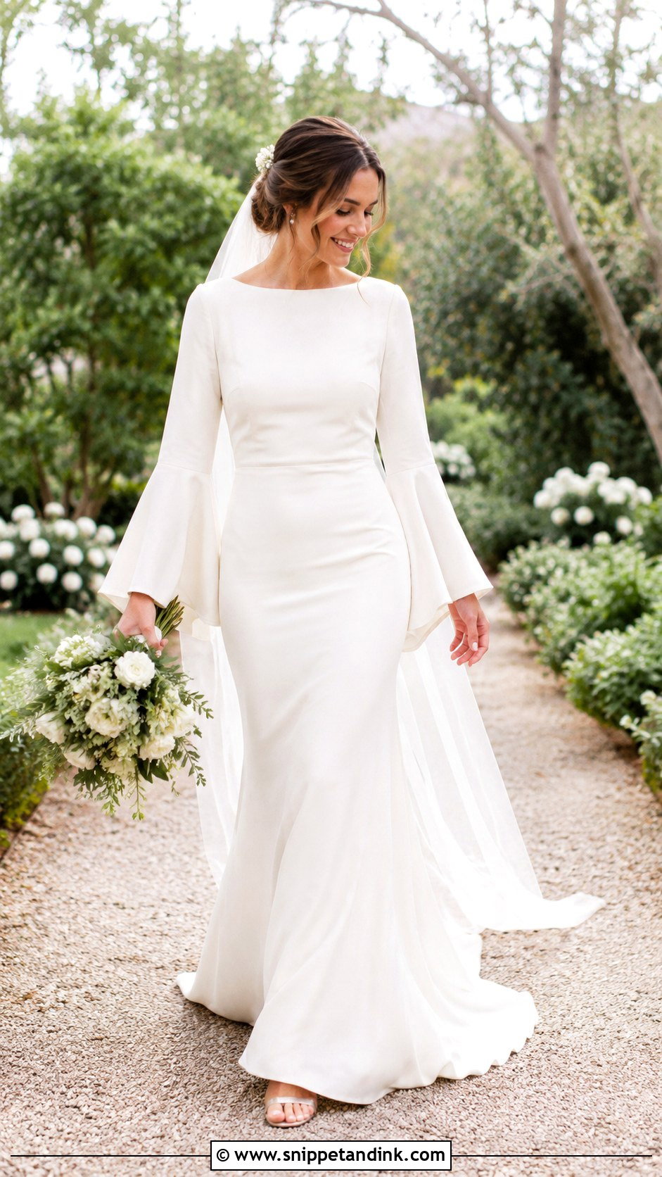 Bell Sleeve Wedding Dress - Snippet and Ink - 30 Simple Wedding Dress with Sleeves