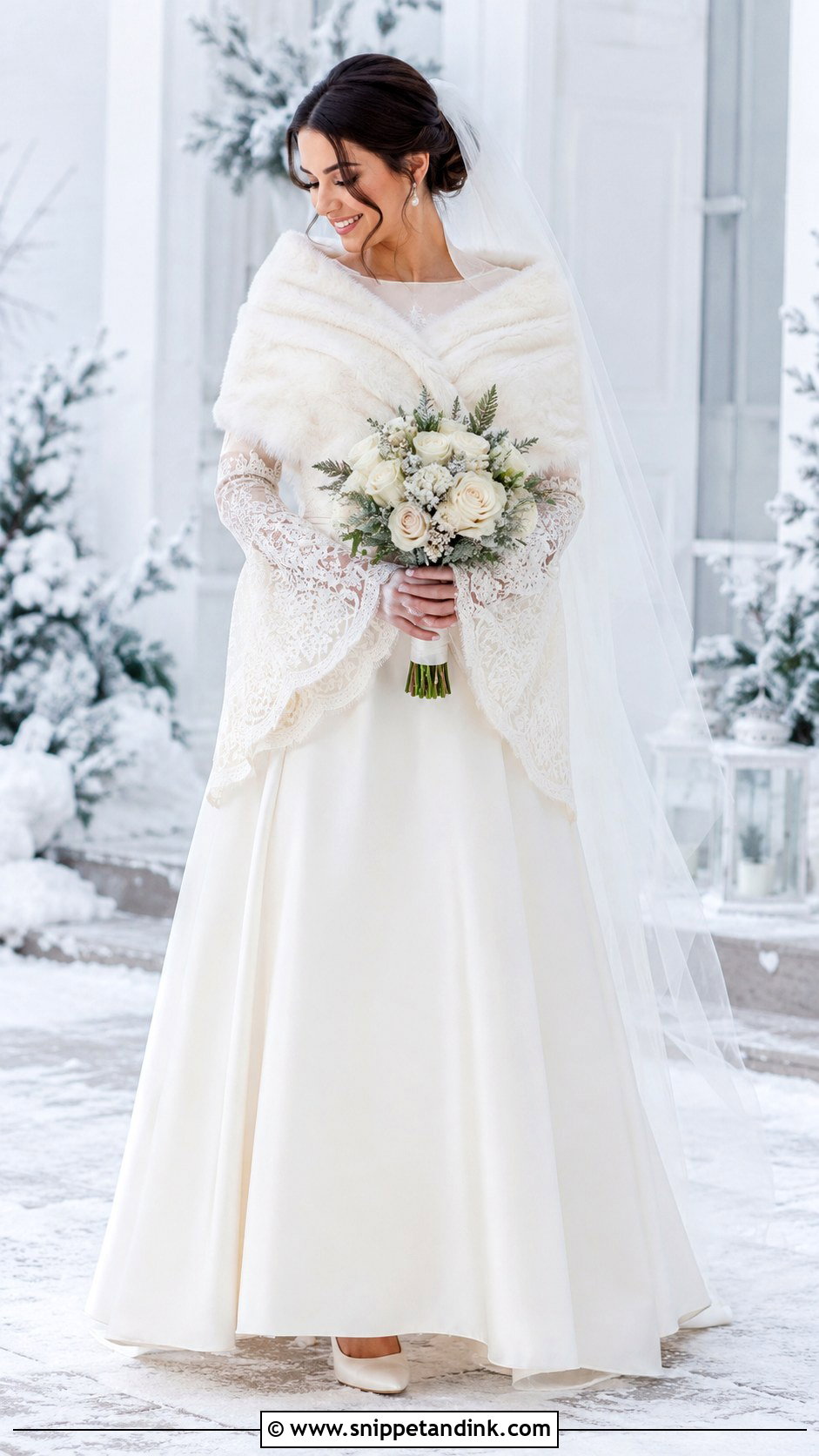 Bell Sleeve Winter Wedding Dress - Snippet and Ink - 30 Bell Sleeve Wedding Dress Ideas