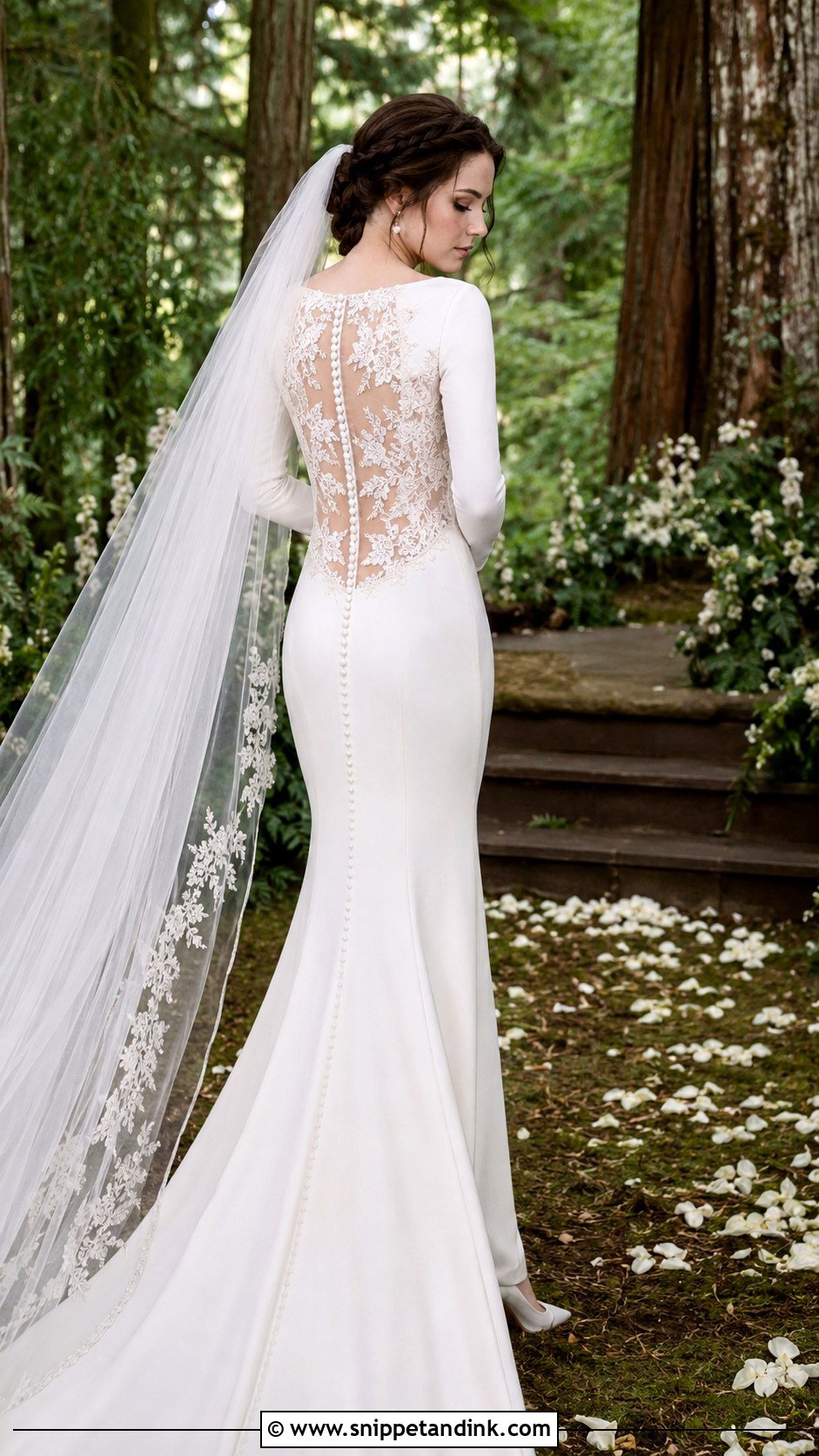 Bella Swan Lace Back Wedding Dress - Snippet and Ink - 20 Bella's Wedding Dress Ideas