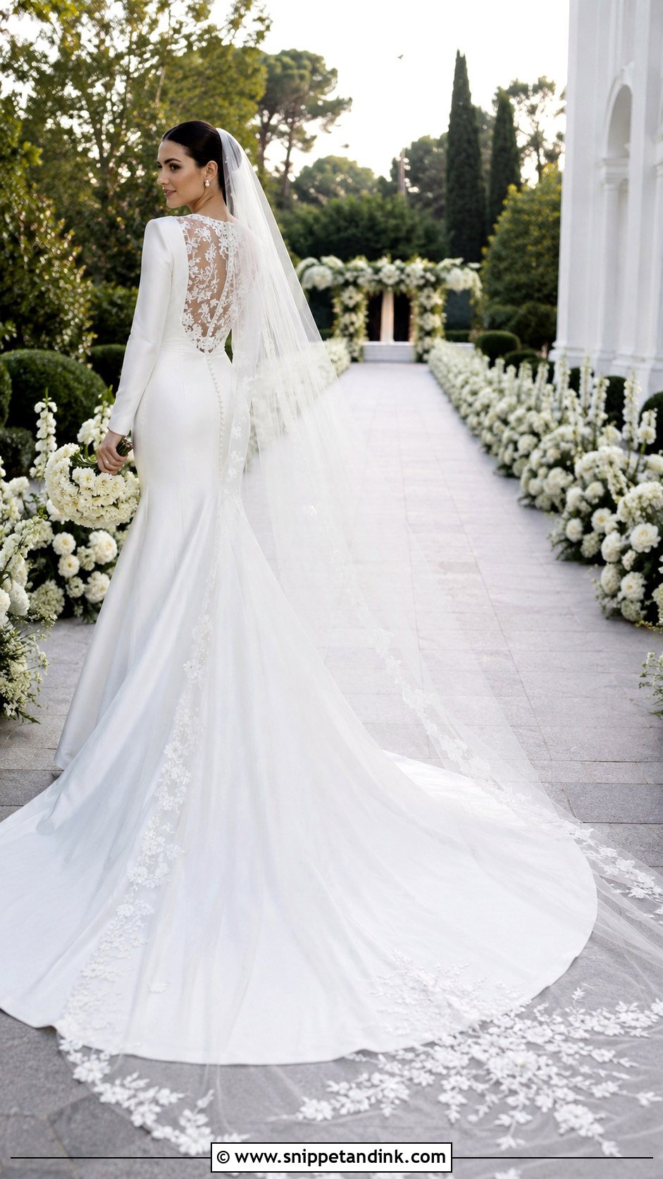 Bella Wedding Dress With Cathedral Train - Snippet and Ink - 20 Bella Wedding Dress Ideas