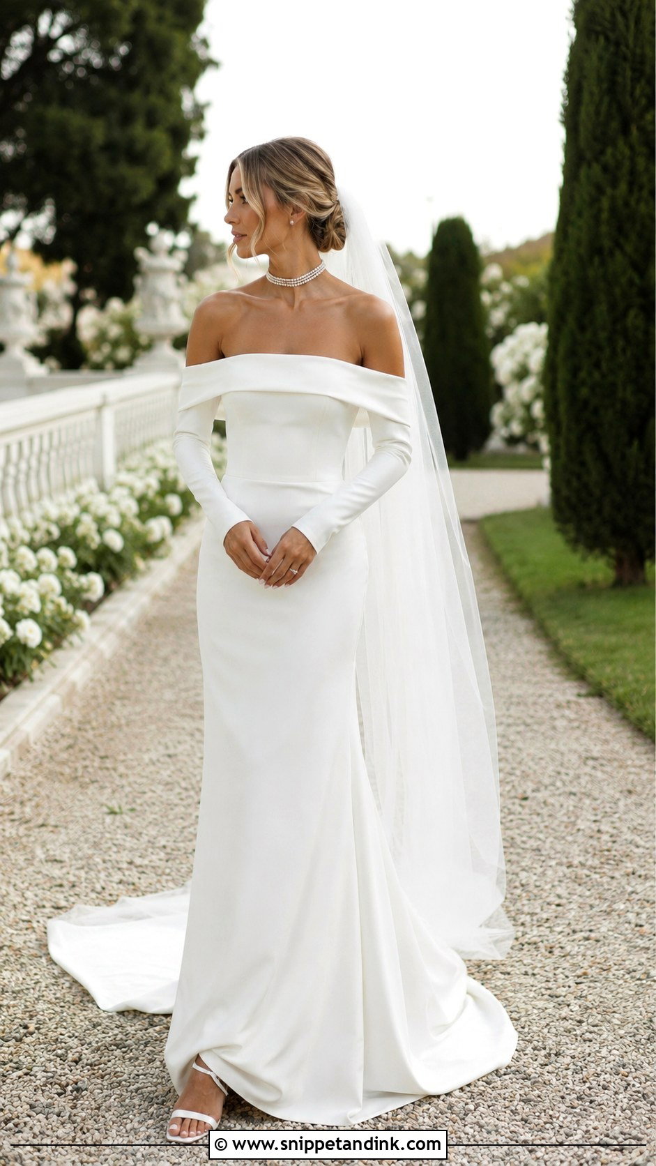 Bella Wedding Dress With Off Shoulder Sleeves - Snippet and Ink - 20 Bella Wedding Dress Ideas