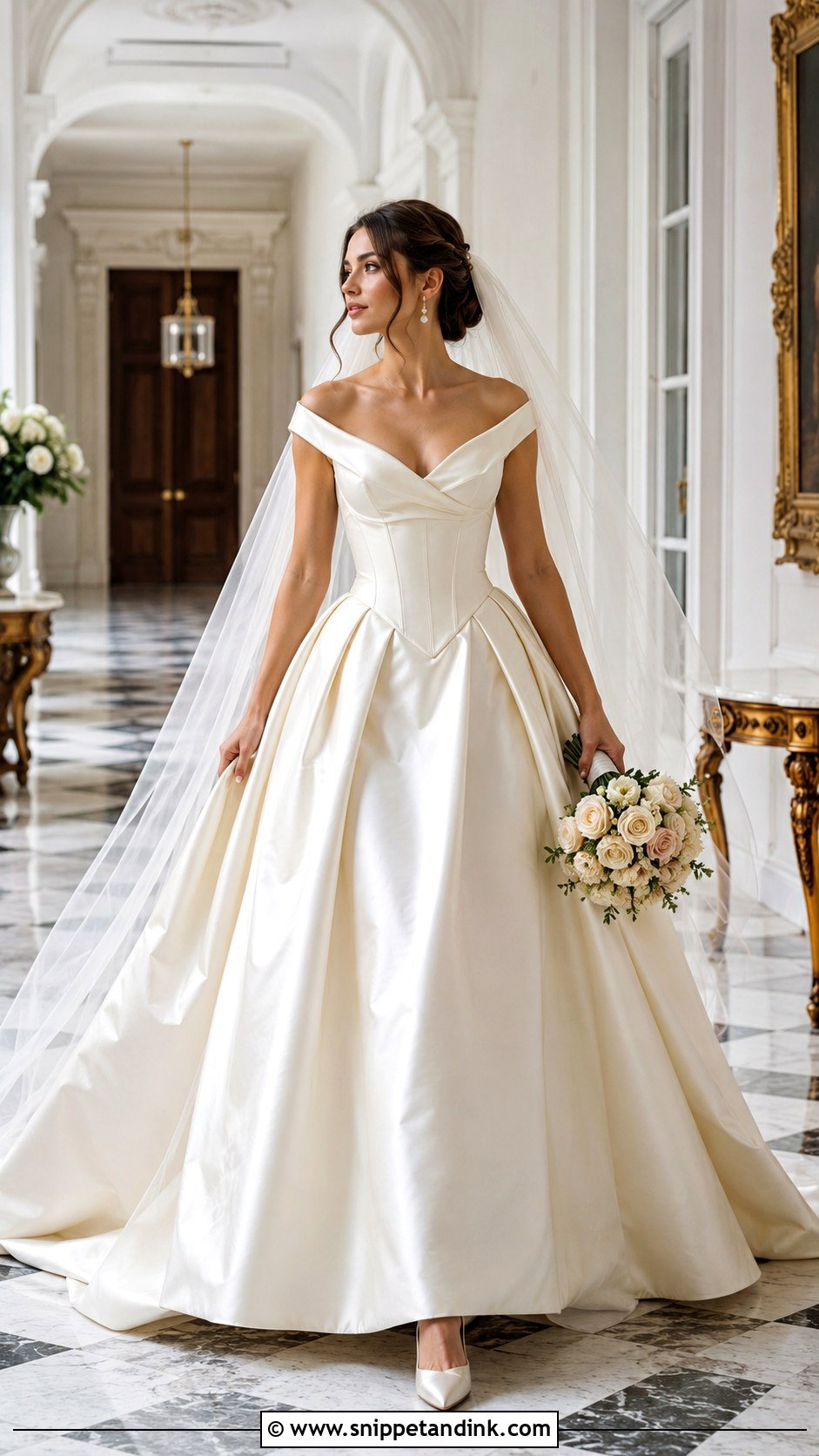 Belle Basque Waist Wedding Dress - Snippet and Ink - 25 Belle Wedding Dress Ideas