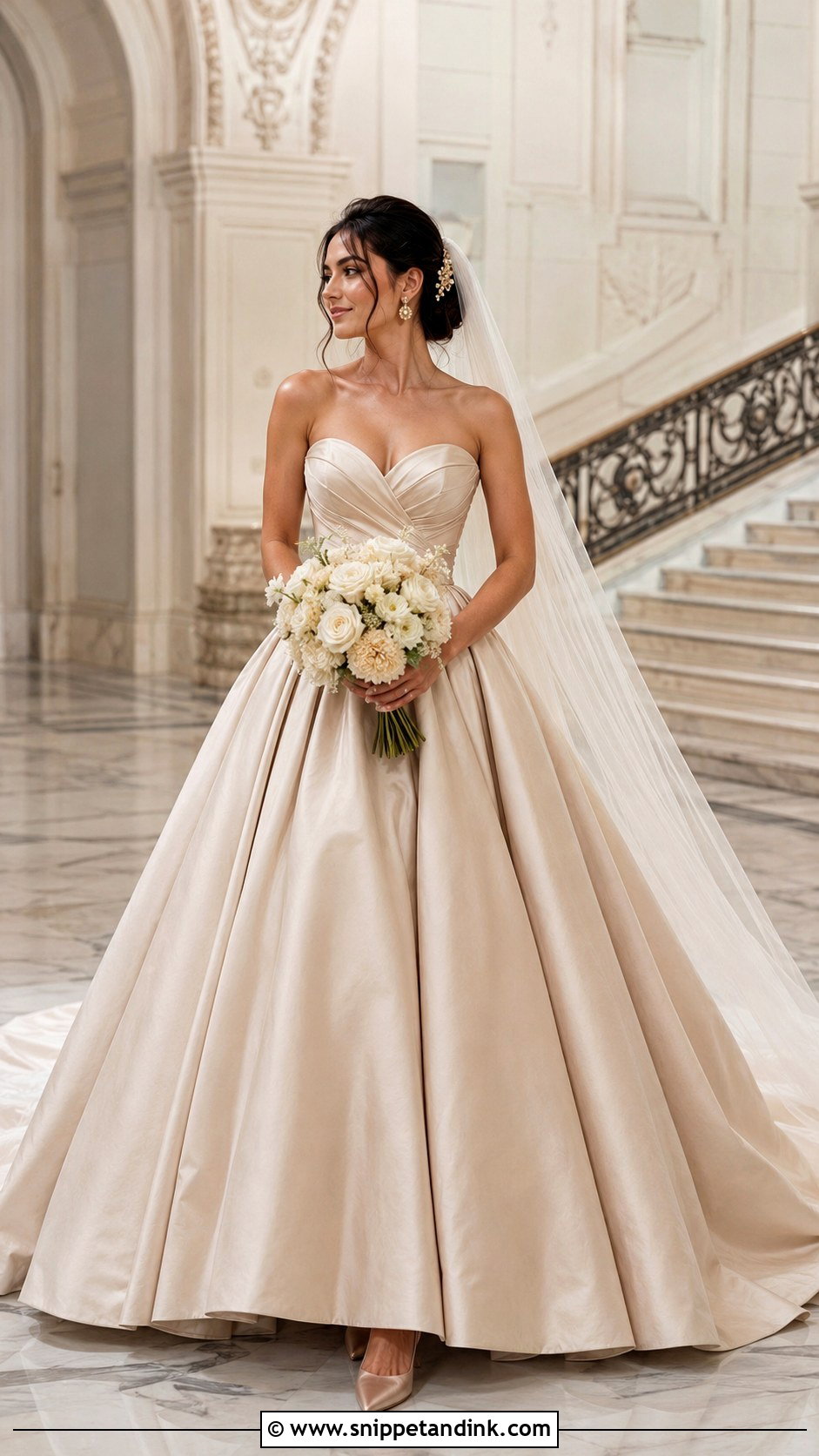 Belle Champagne Wedding Dress - Snippet and Ink - 25 Belle Wedding Dress Ideas