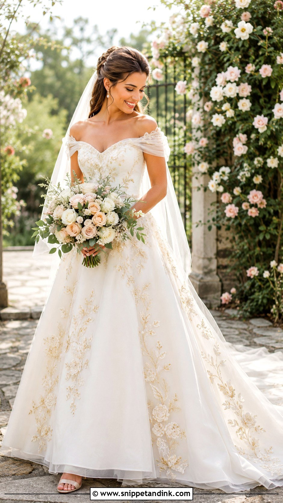 Belle Floral Wedding Dress - Snippet and Ink - 25 Belle Wedding Dress Ideas