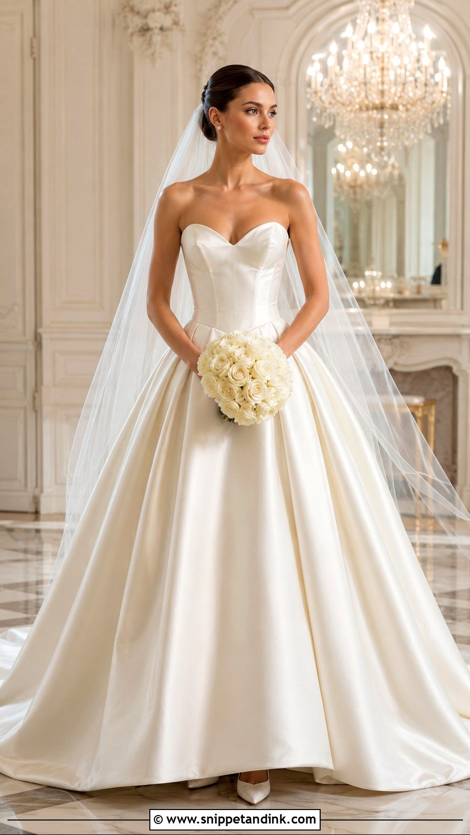 Belle Satin Wedding Dress - Snippet and Ink - 25 Belle Wedding Dress Ideas